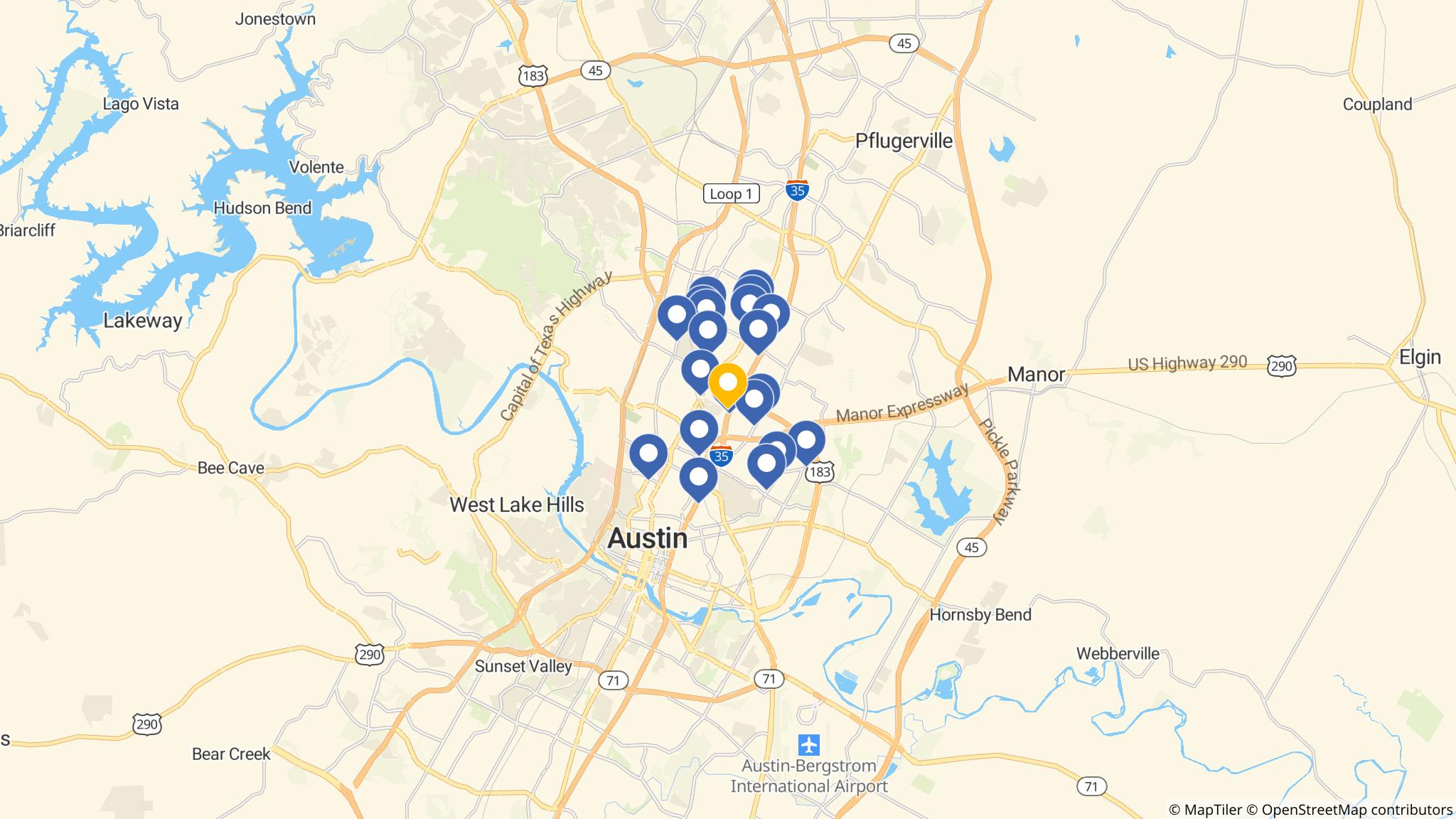 Street map of the ATM area