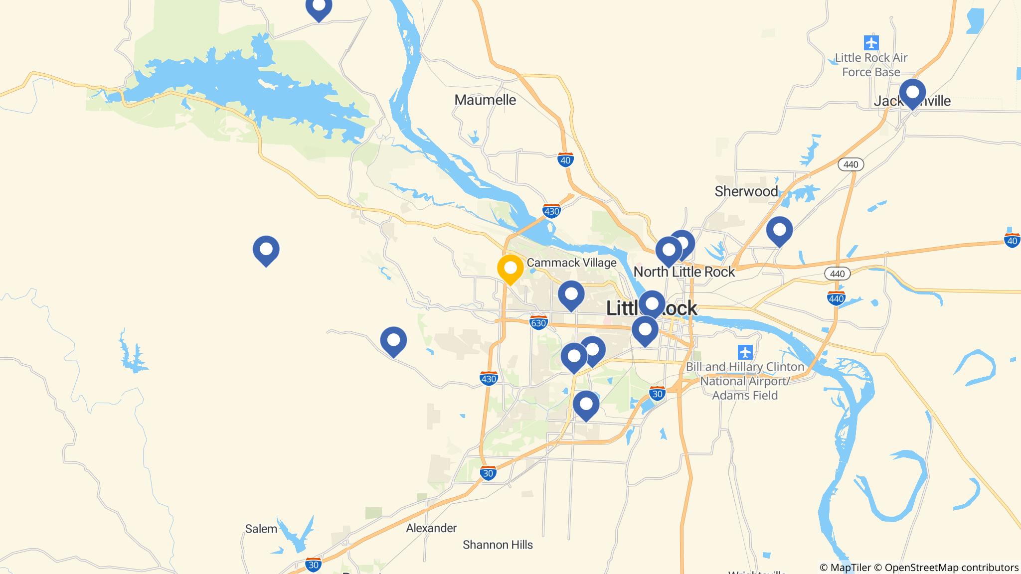 Street map of the ATM area