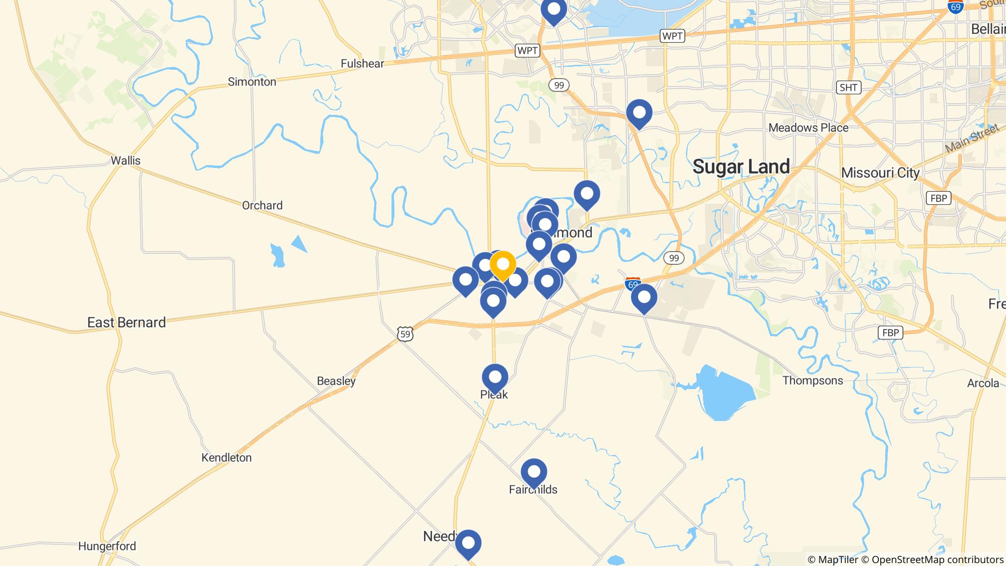 Street map of the ATM area