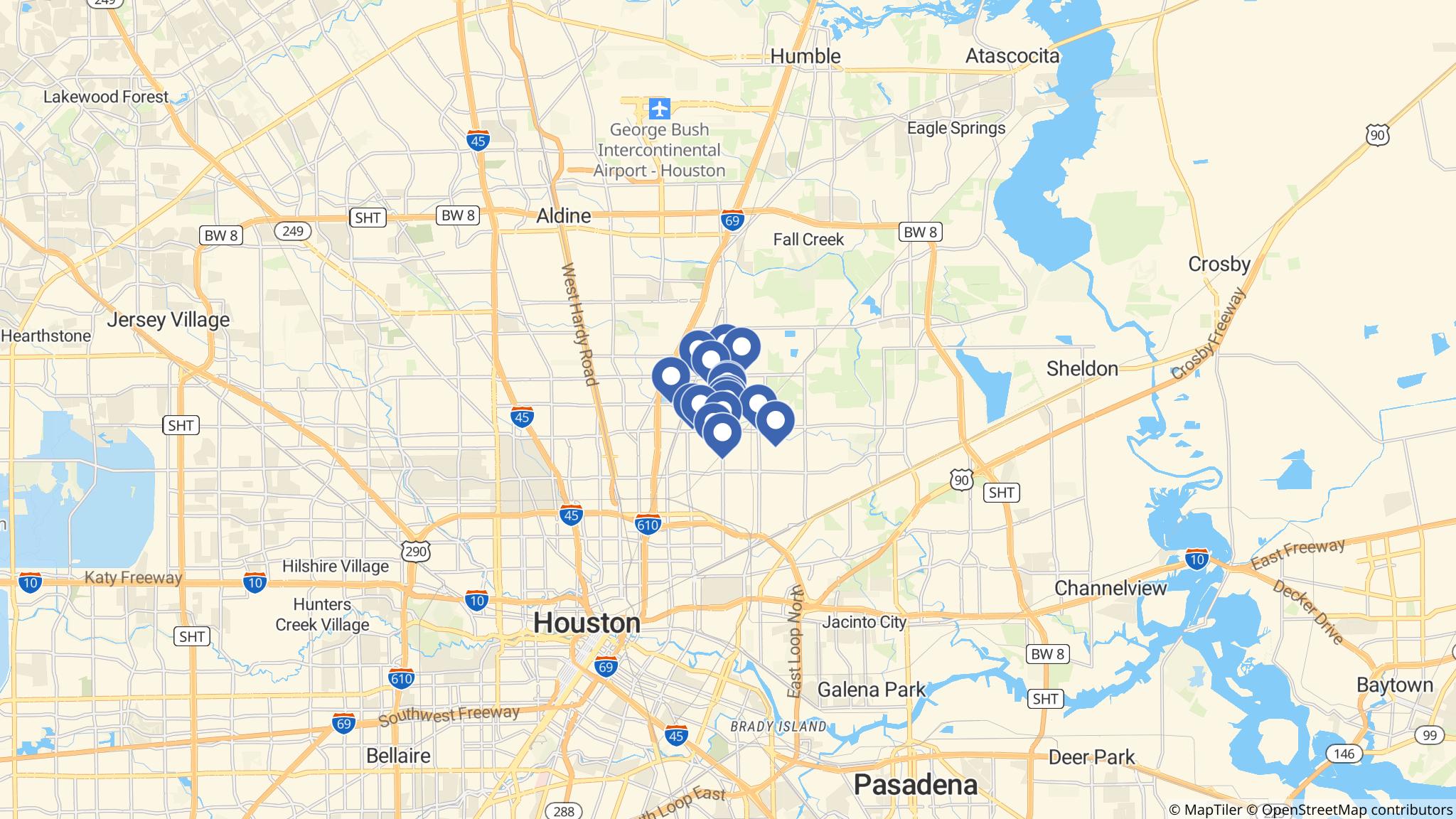 Street map of the ATM area