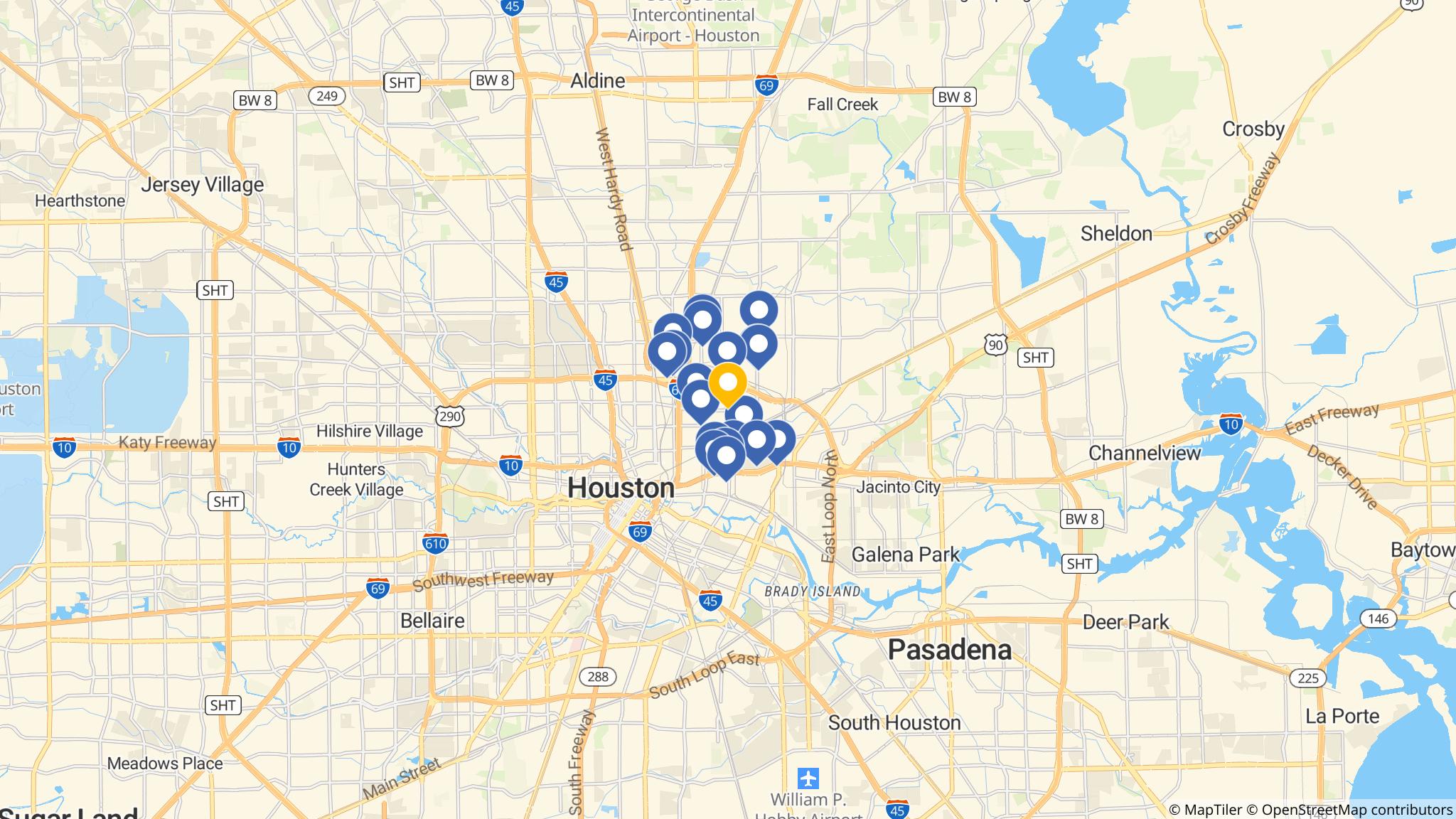 Street map of the ATM area
