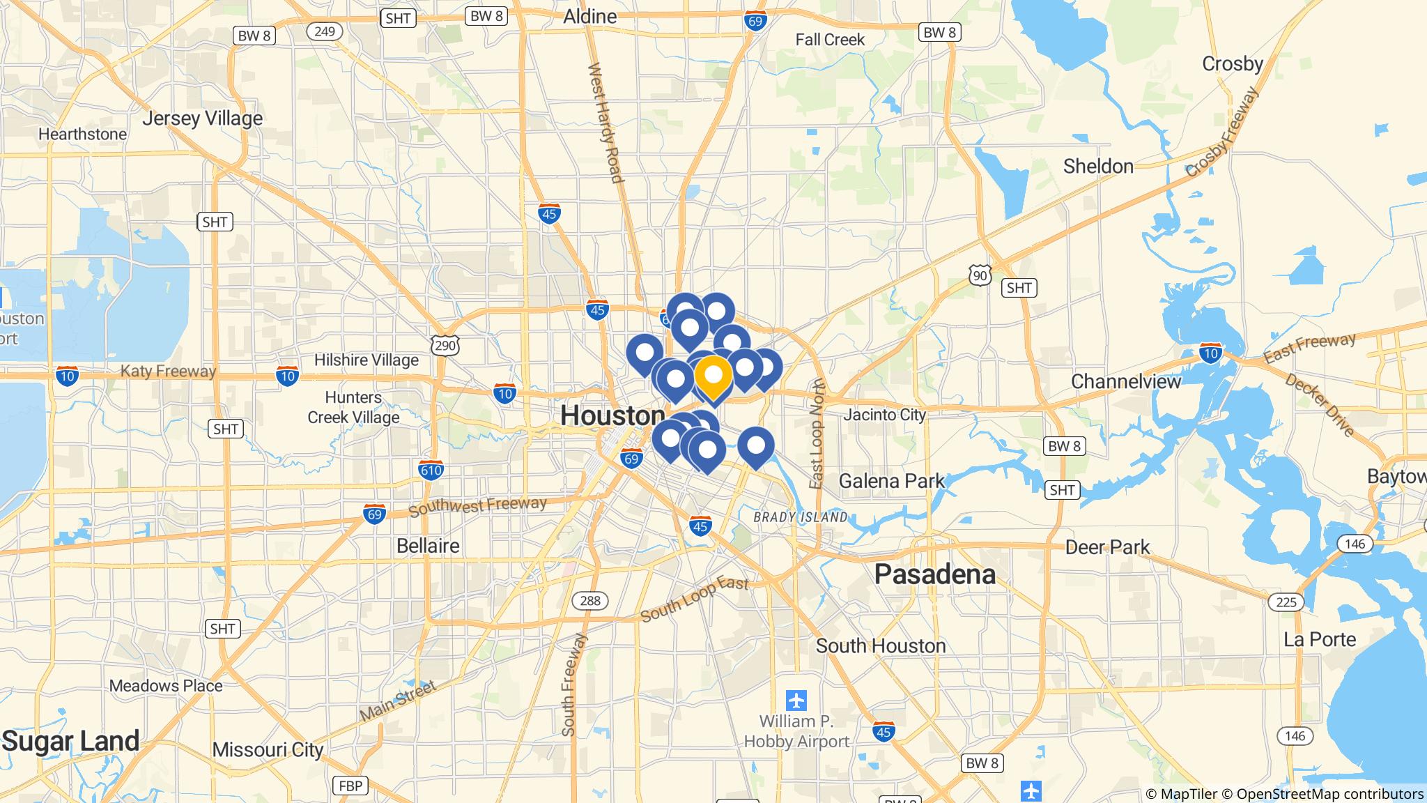 Street map of the ATM area