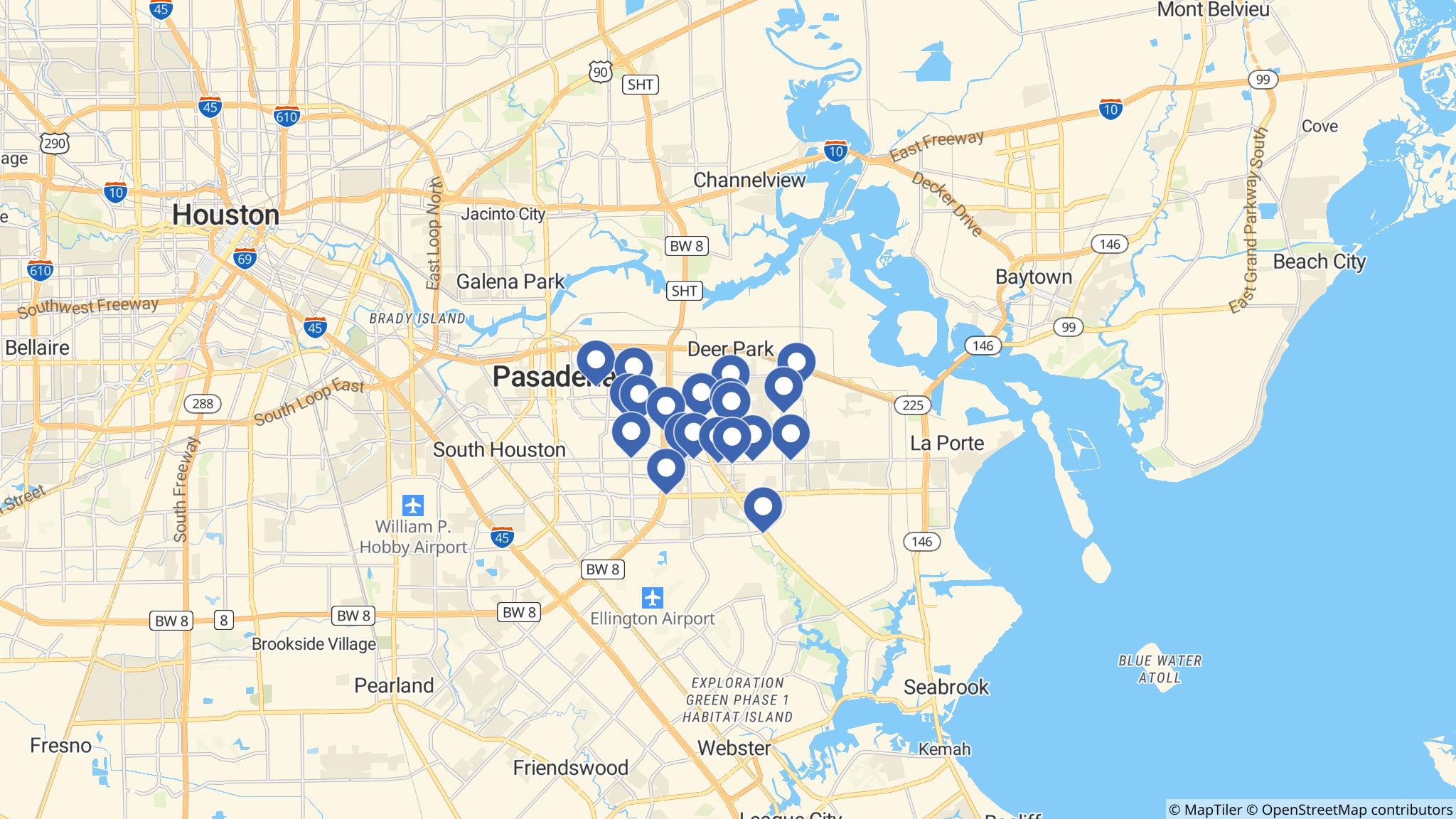 Street map of the ATM area