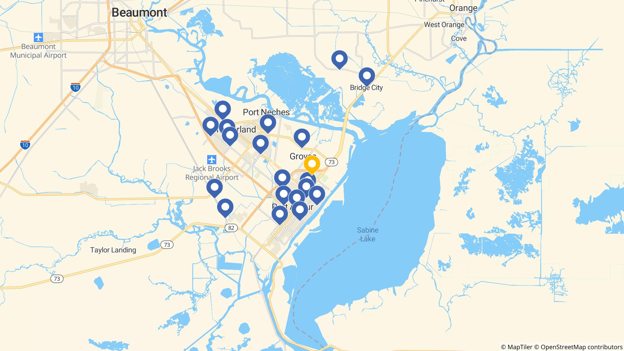 Street map of the ATM area