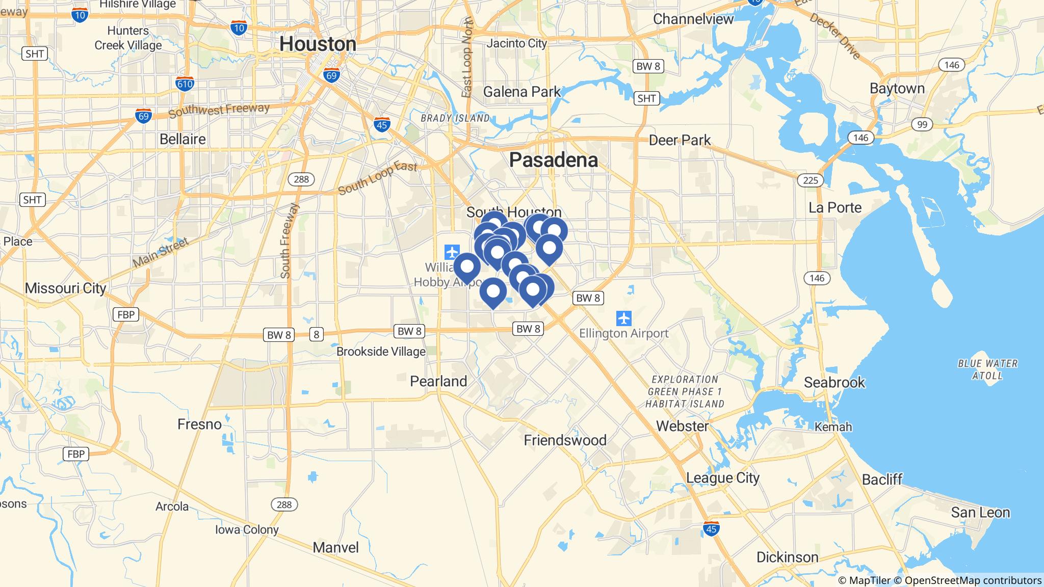 Street map of the ATM area