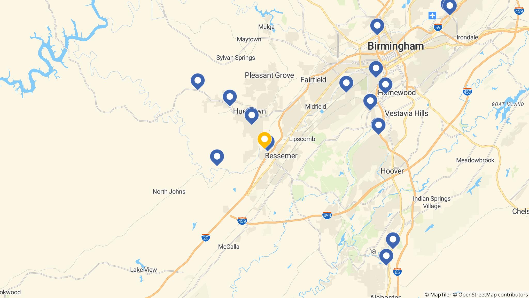 Street map of the ATM area