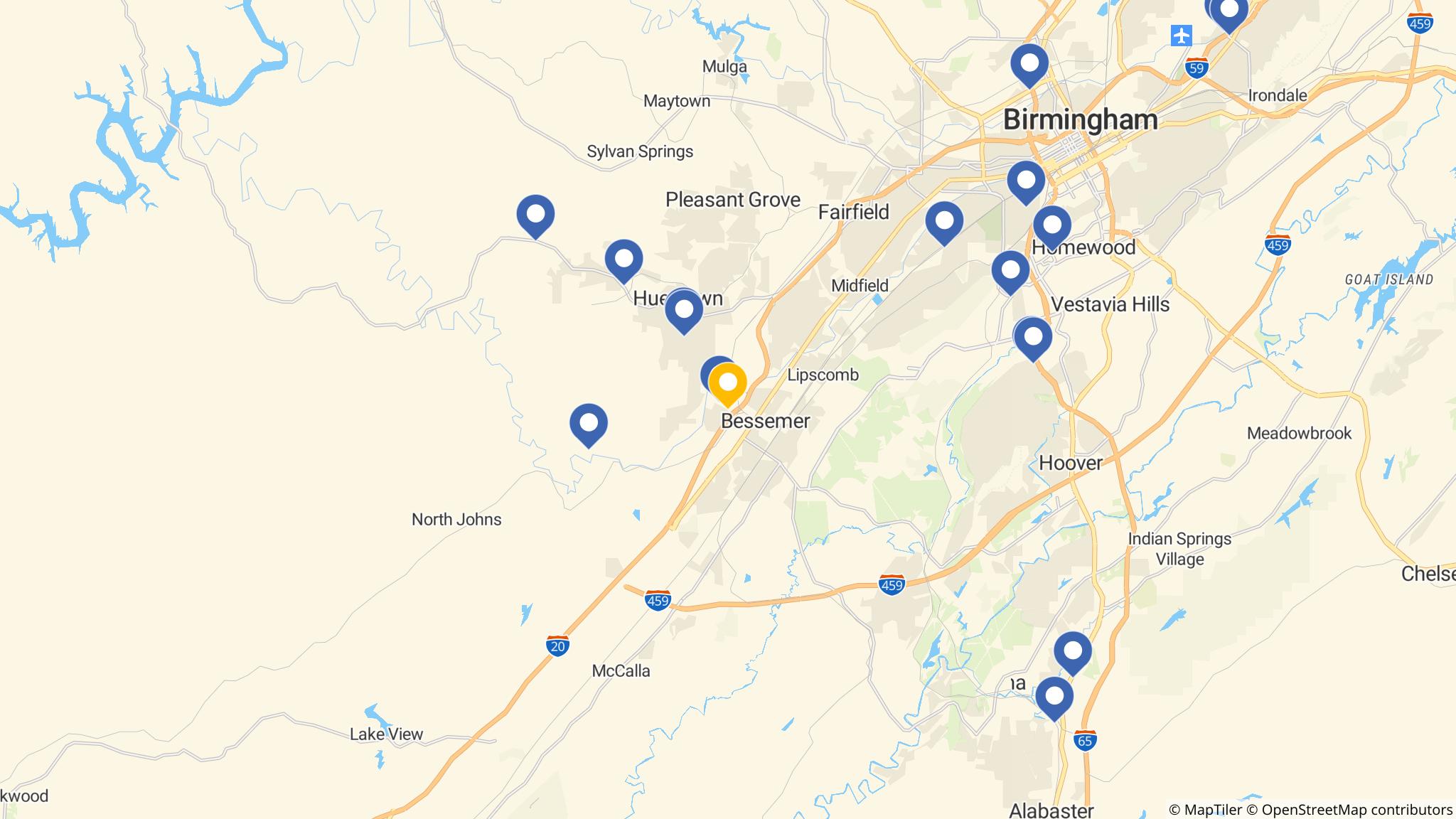 Street map of the ATM area