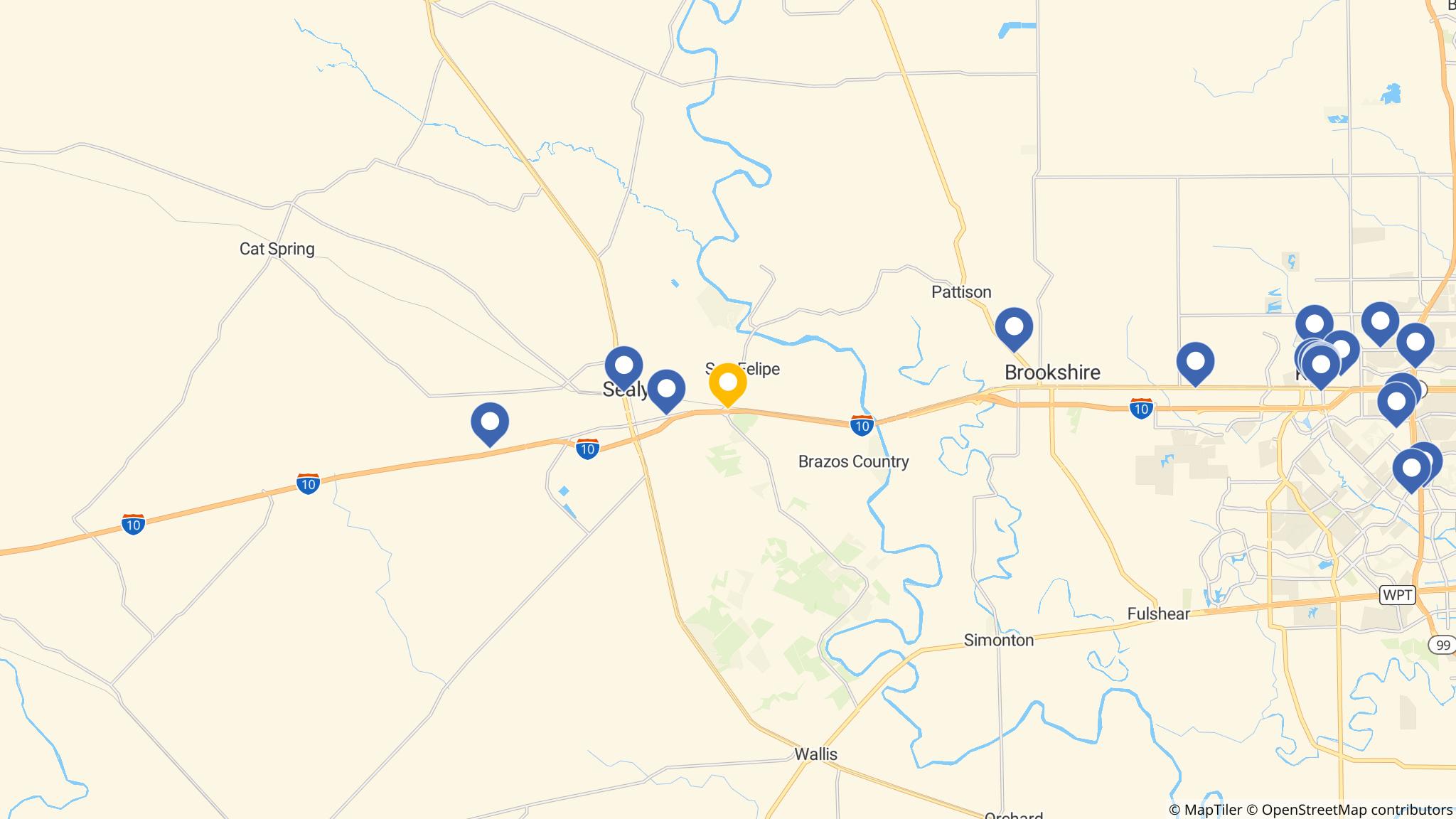 Street map of the ATM area