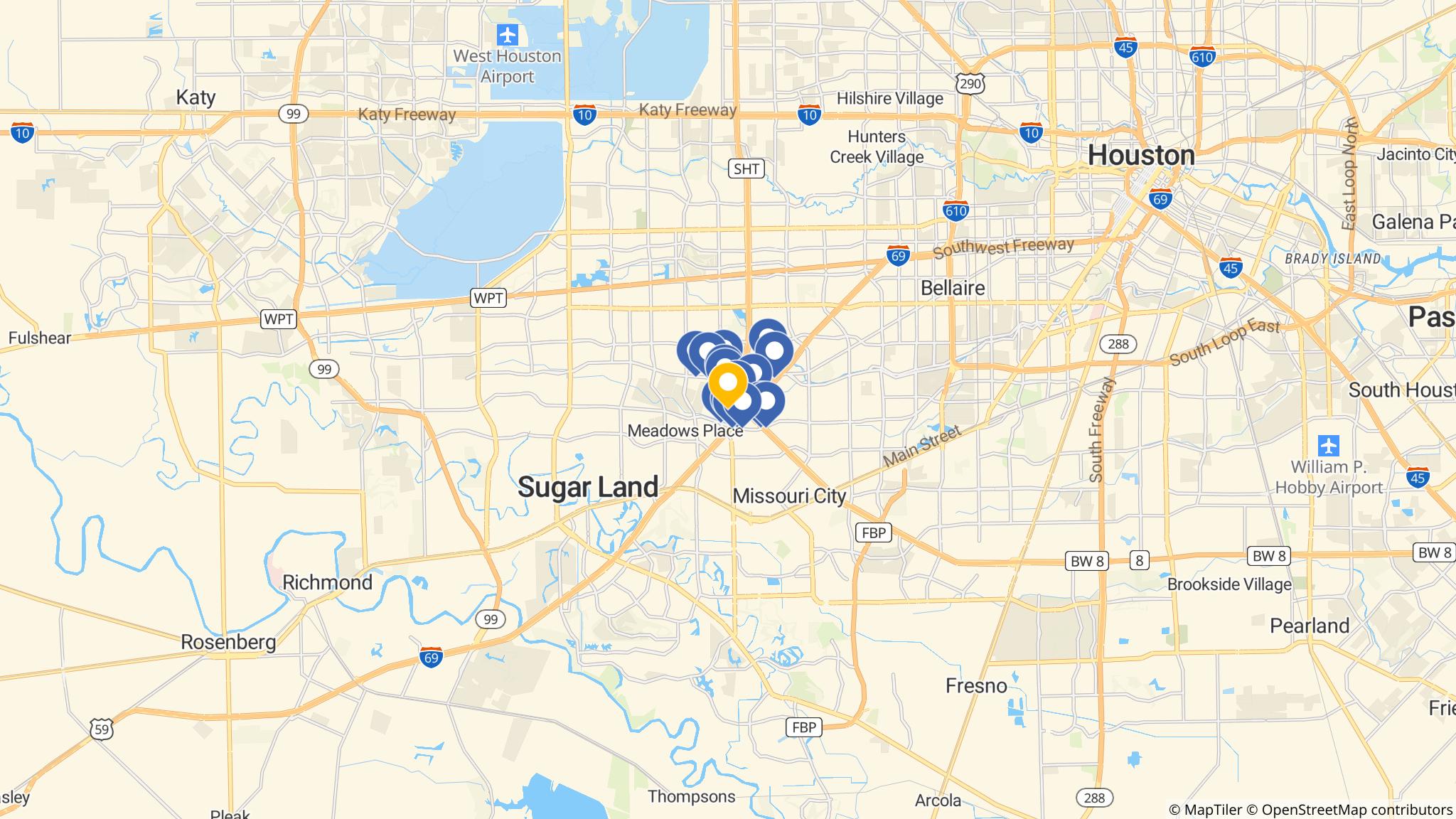 Street map of the ATM area