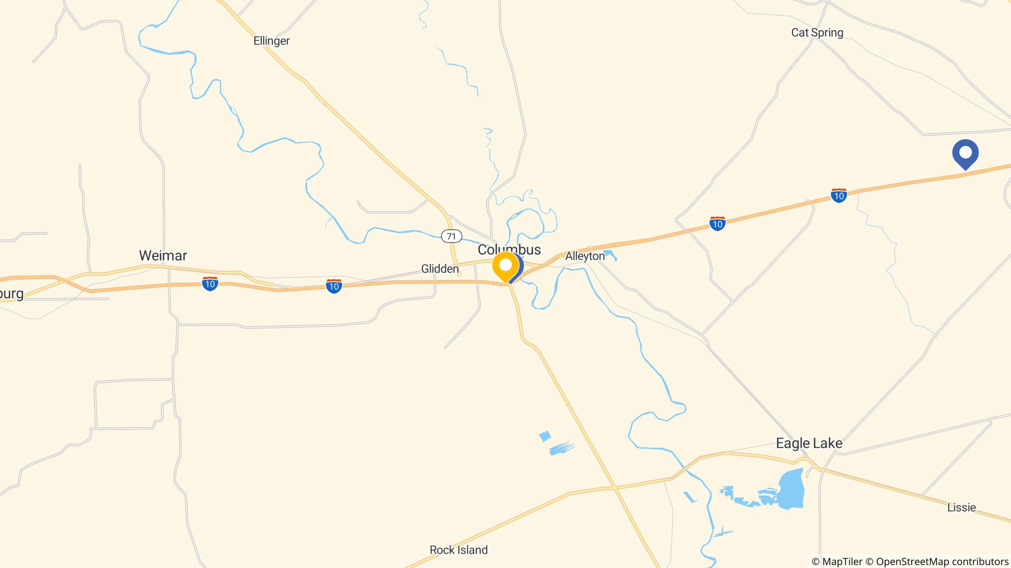 Street map of the ATM area