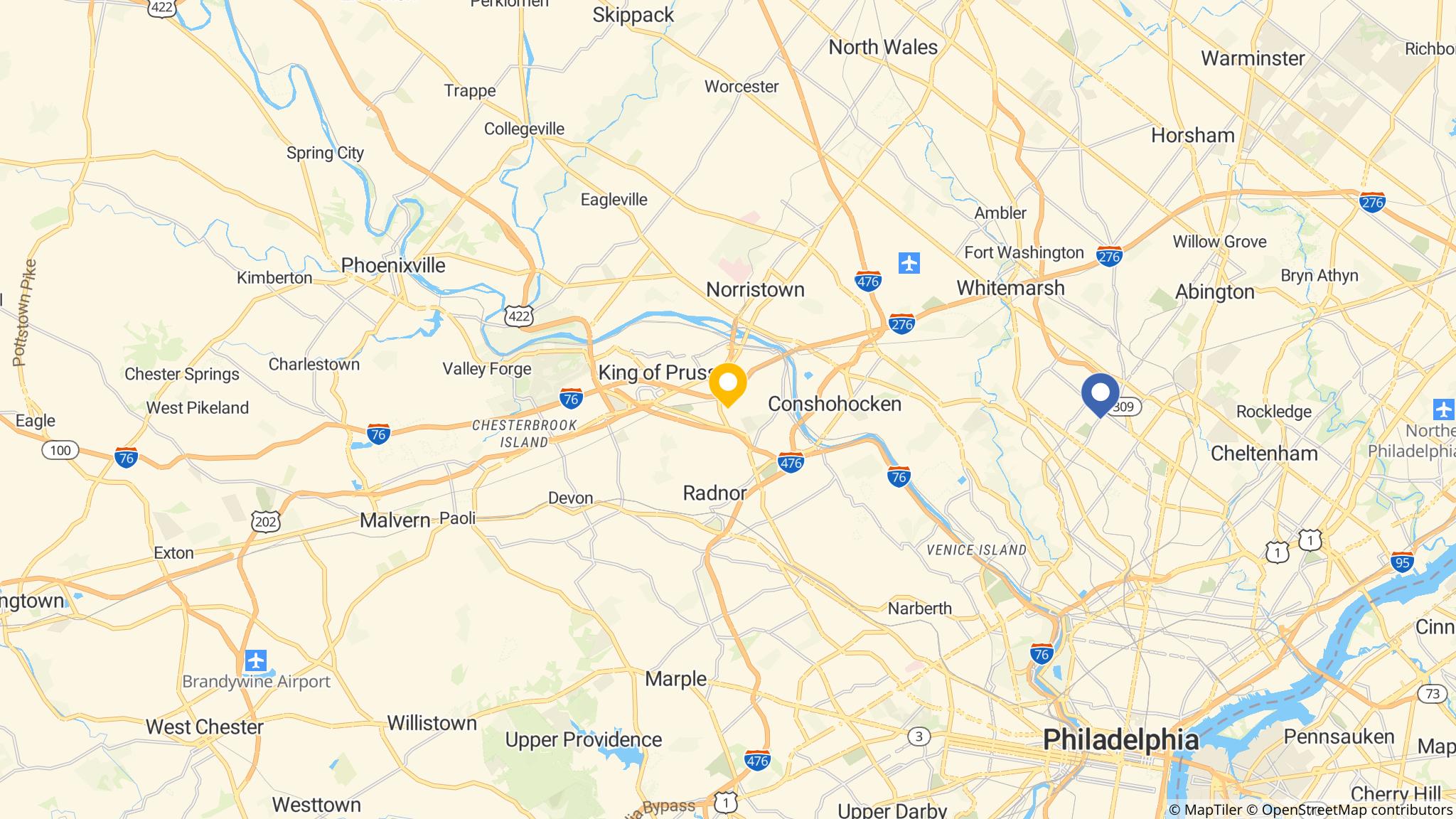 Street map of the ATM area