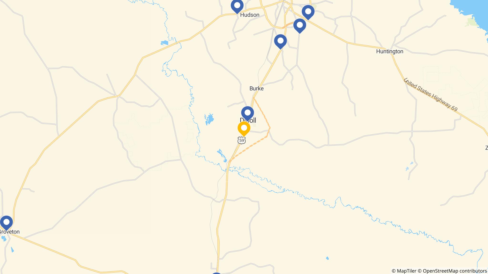 Street map of the ATM area