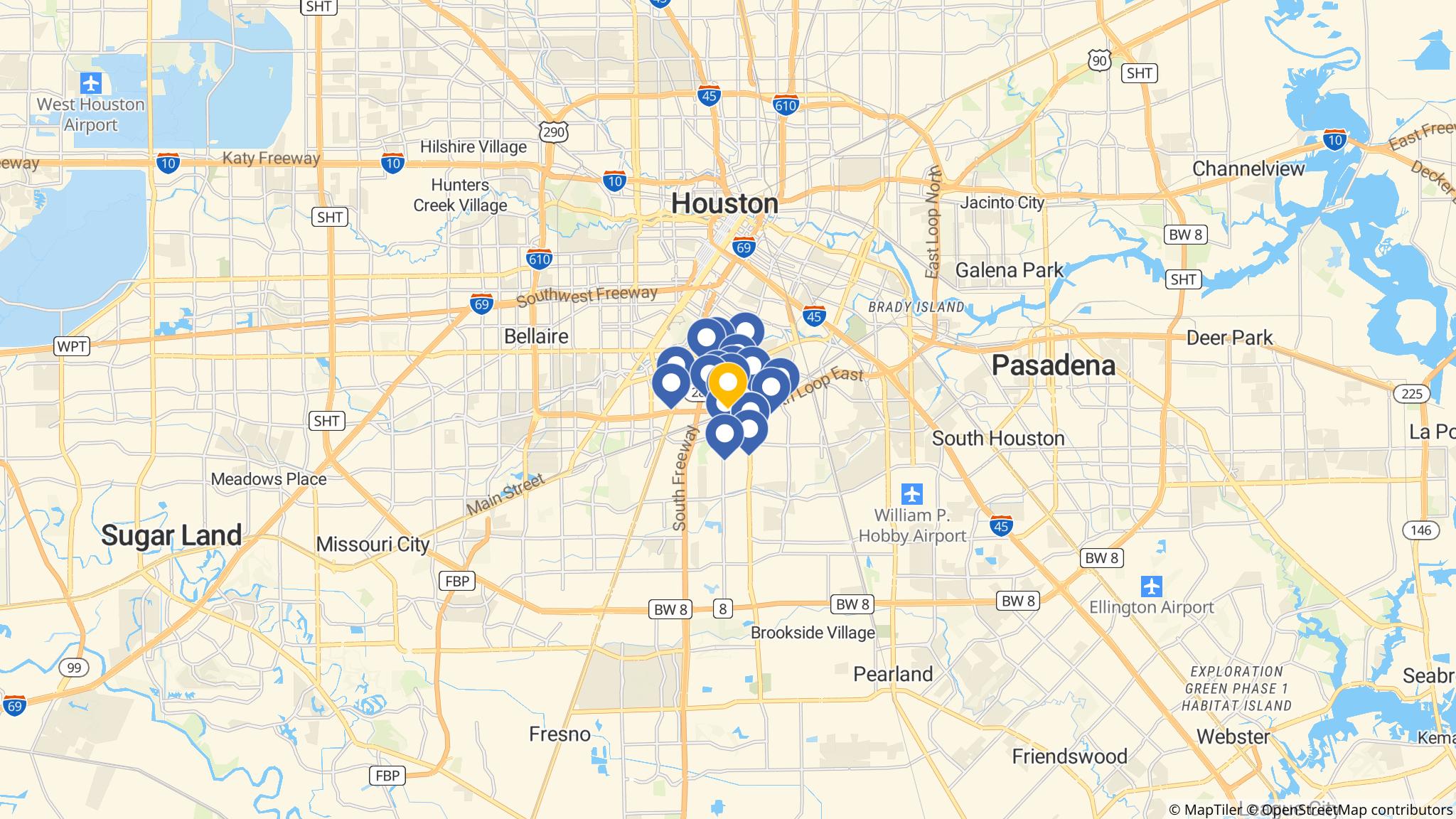 Street map of the ATM area