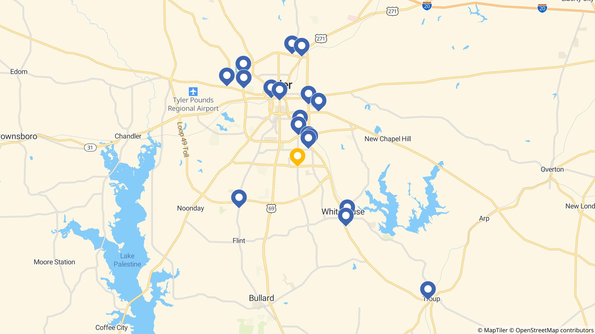 Street map of the ATM area