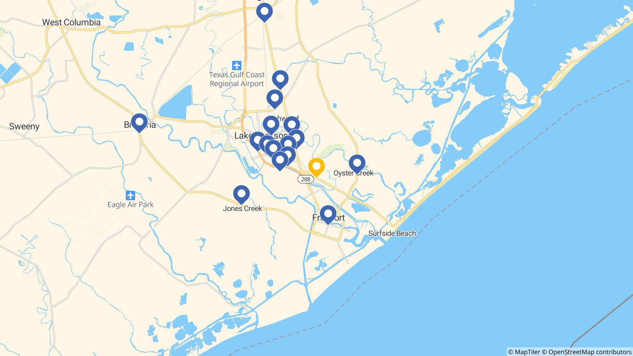 Street map of the ATM area