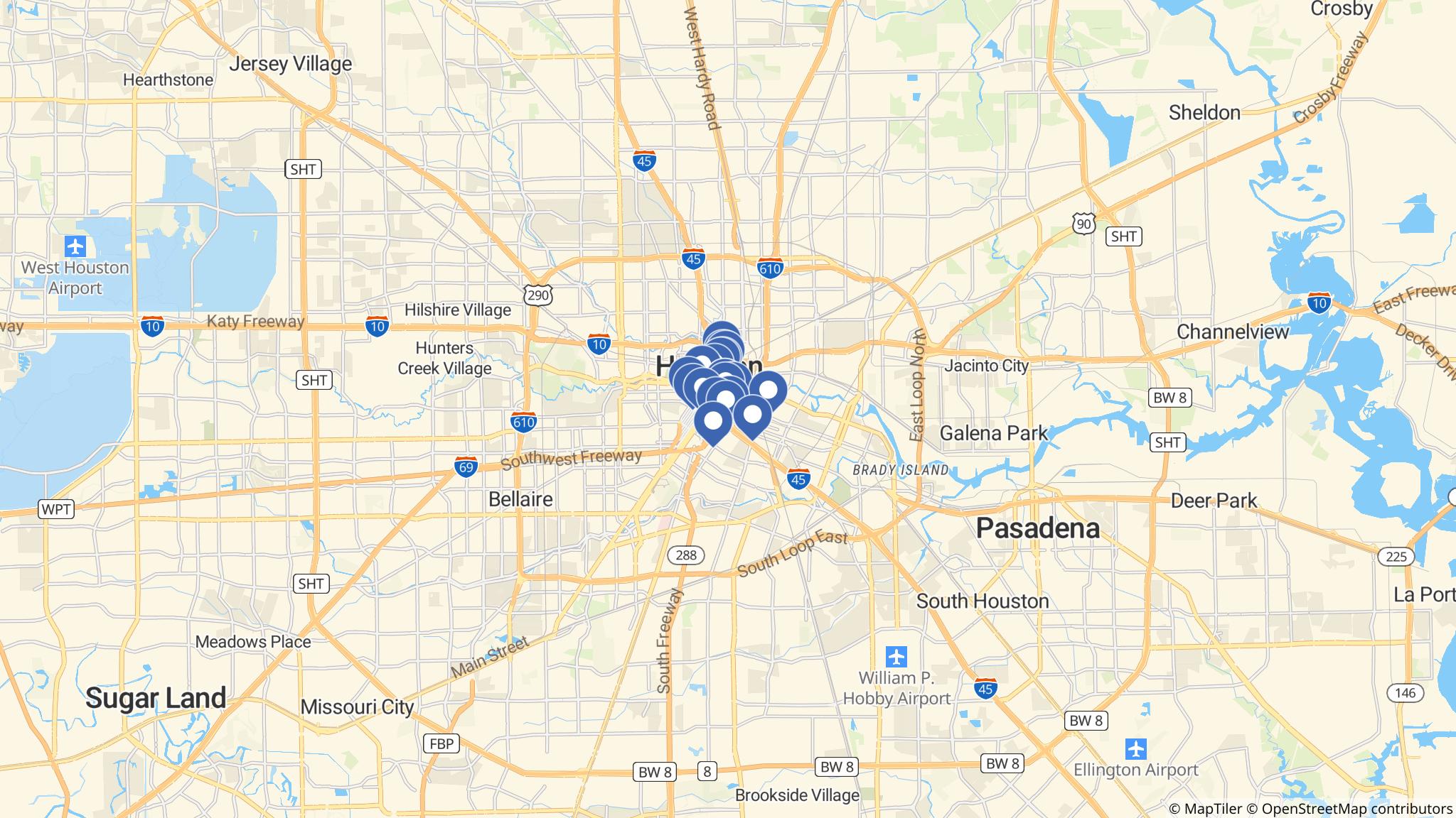 Street map of the ATM area