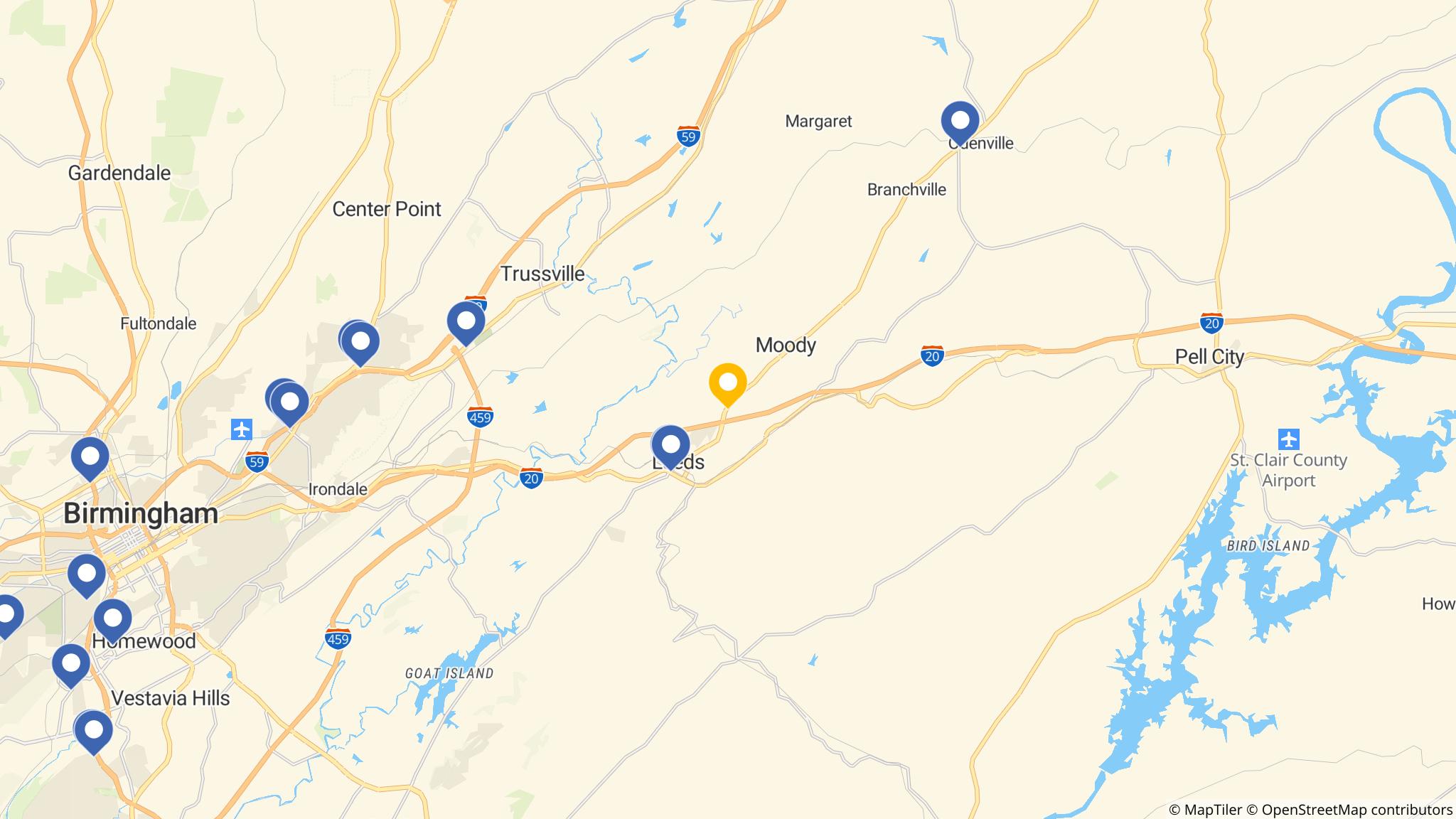 Street map of the ATM area