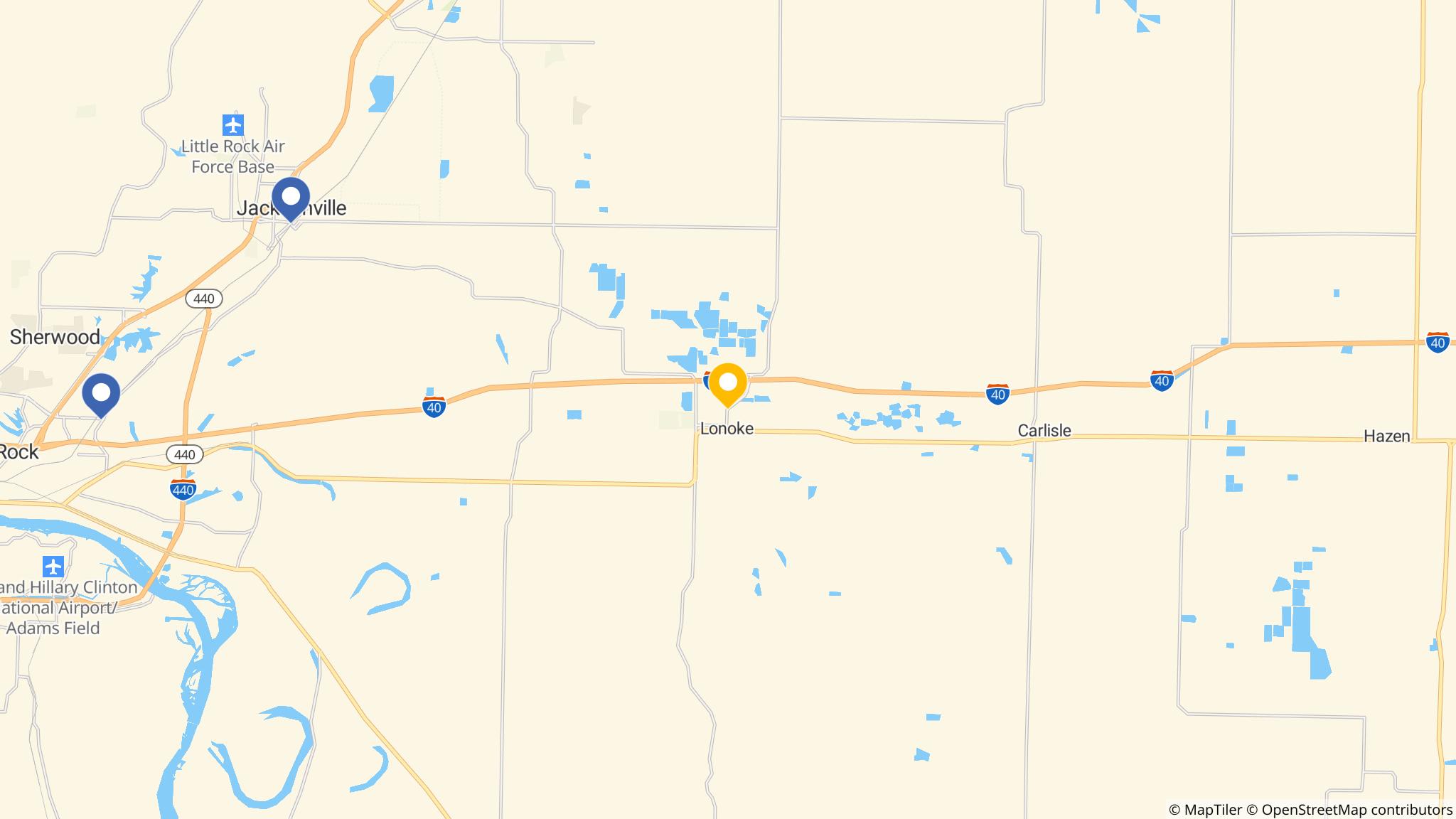 Street map of the ATM area
