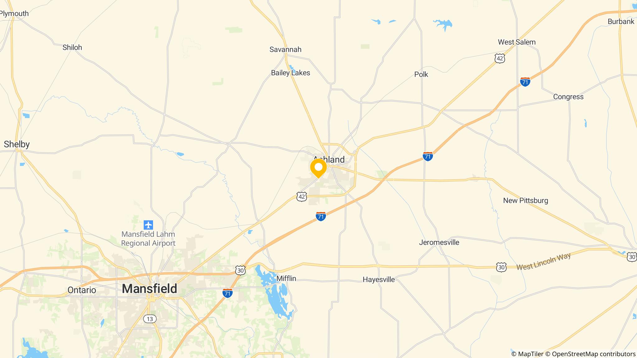 Street map of the ATM area