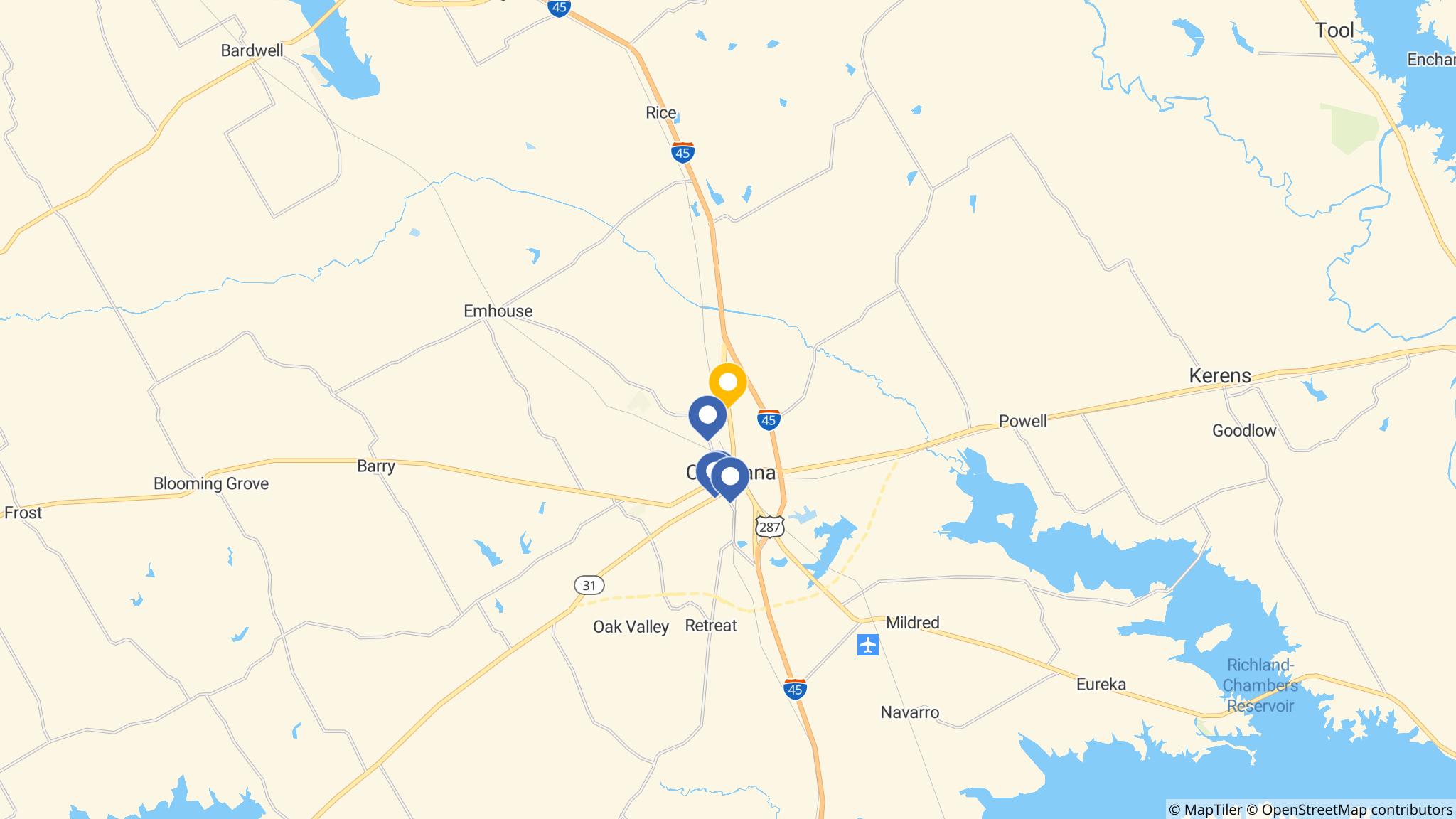 Street map of the ATM area