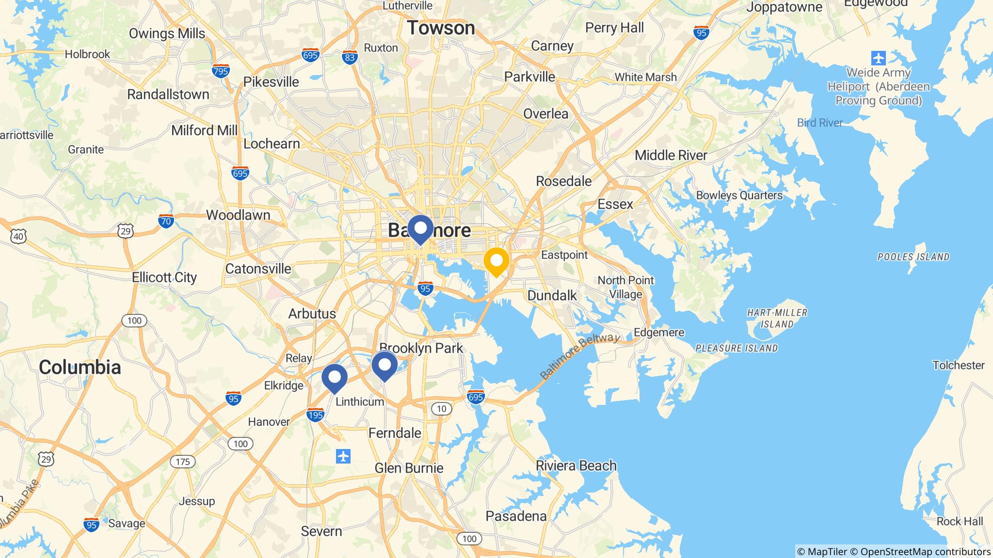 Street map of the ATM area