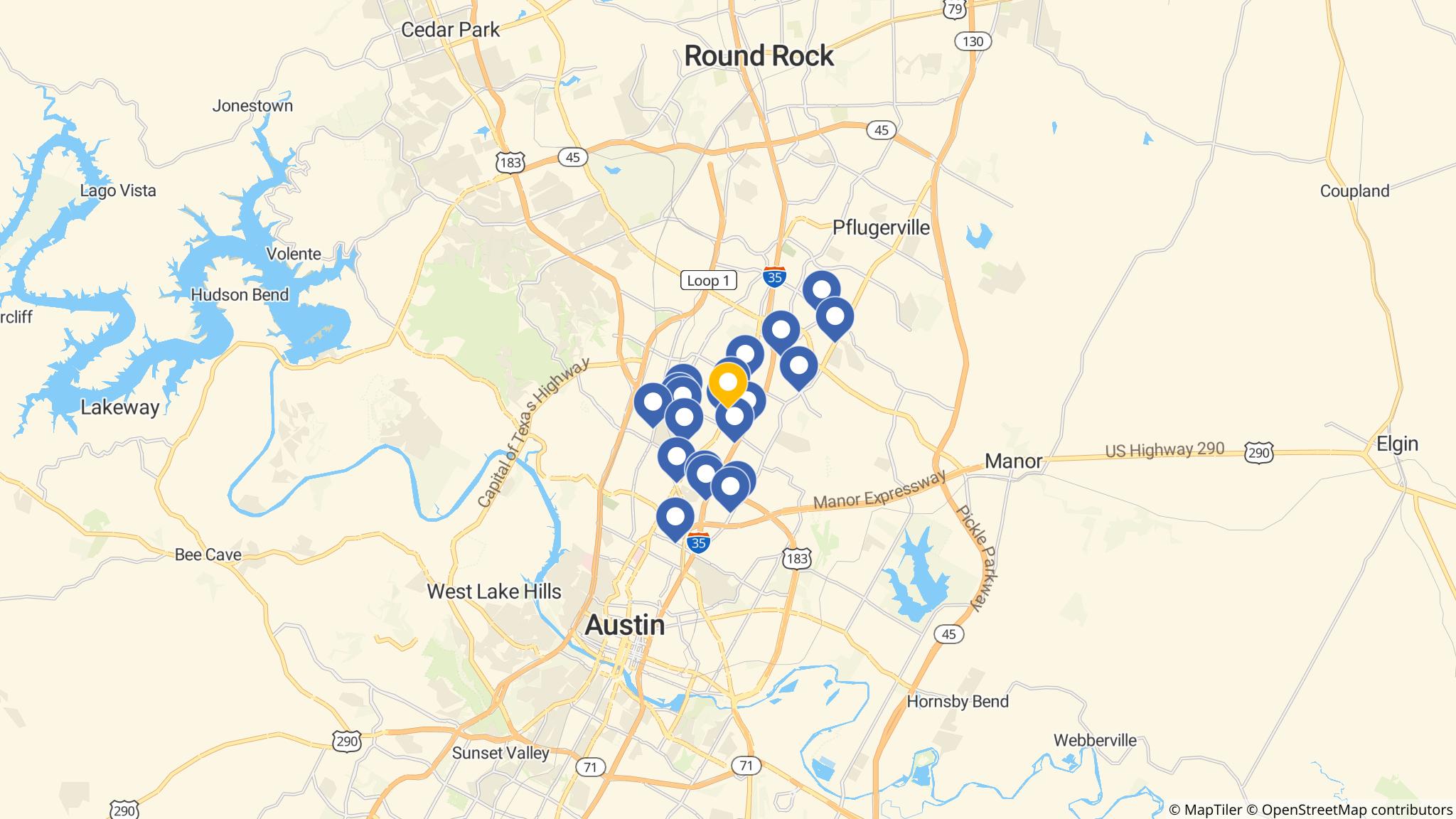 Street map of the ATM area