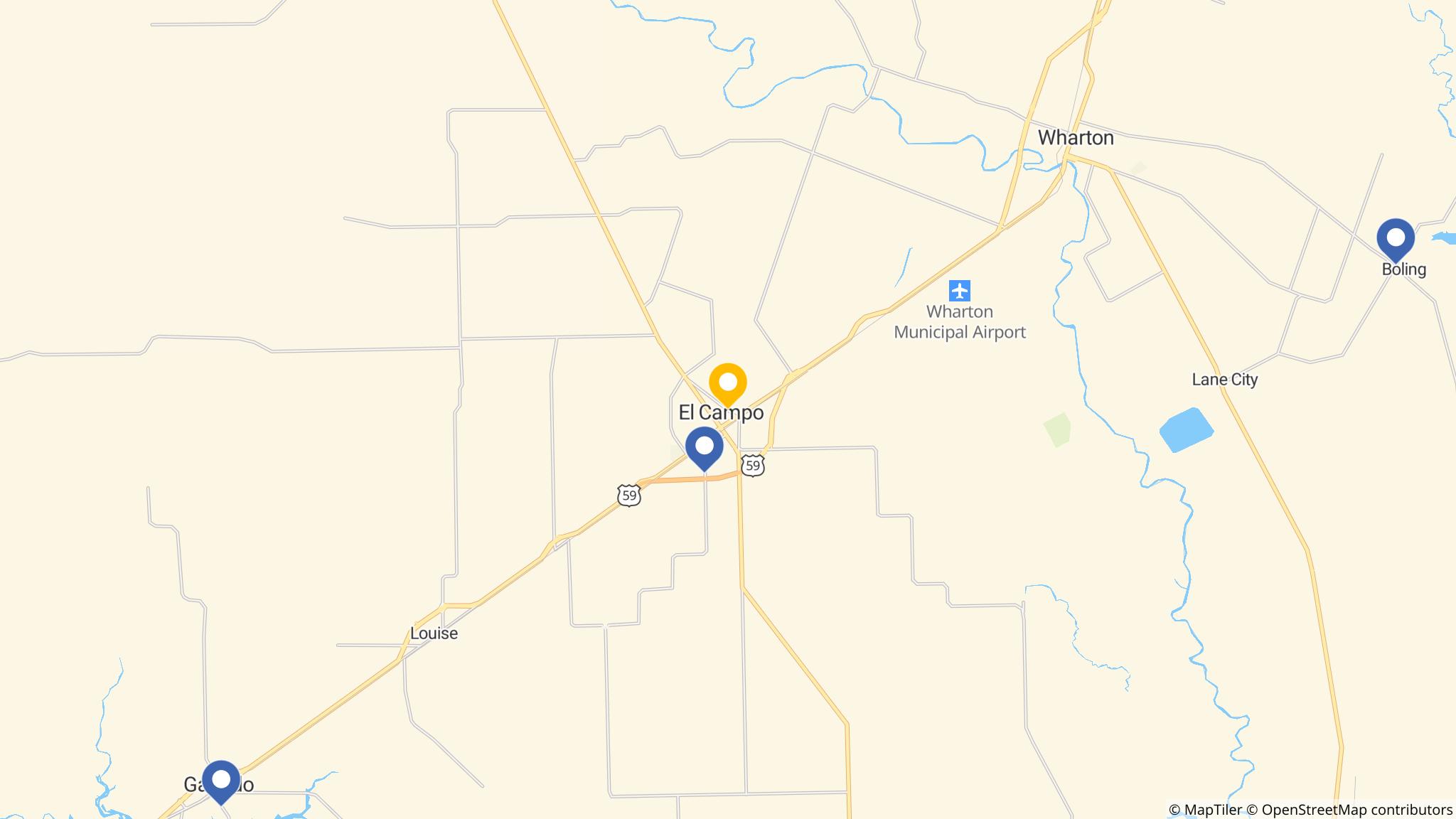 Street map of the ATM area