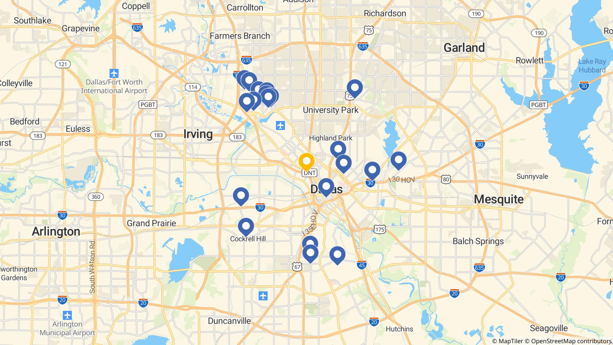 Street map of the ATM area