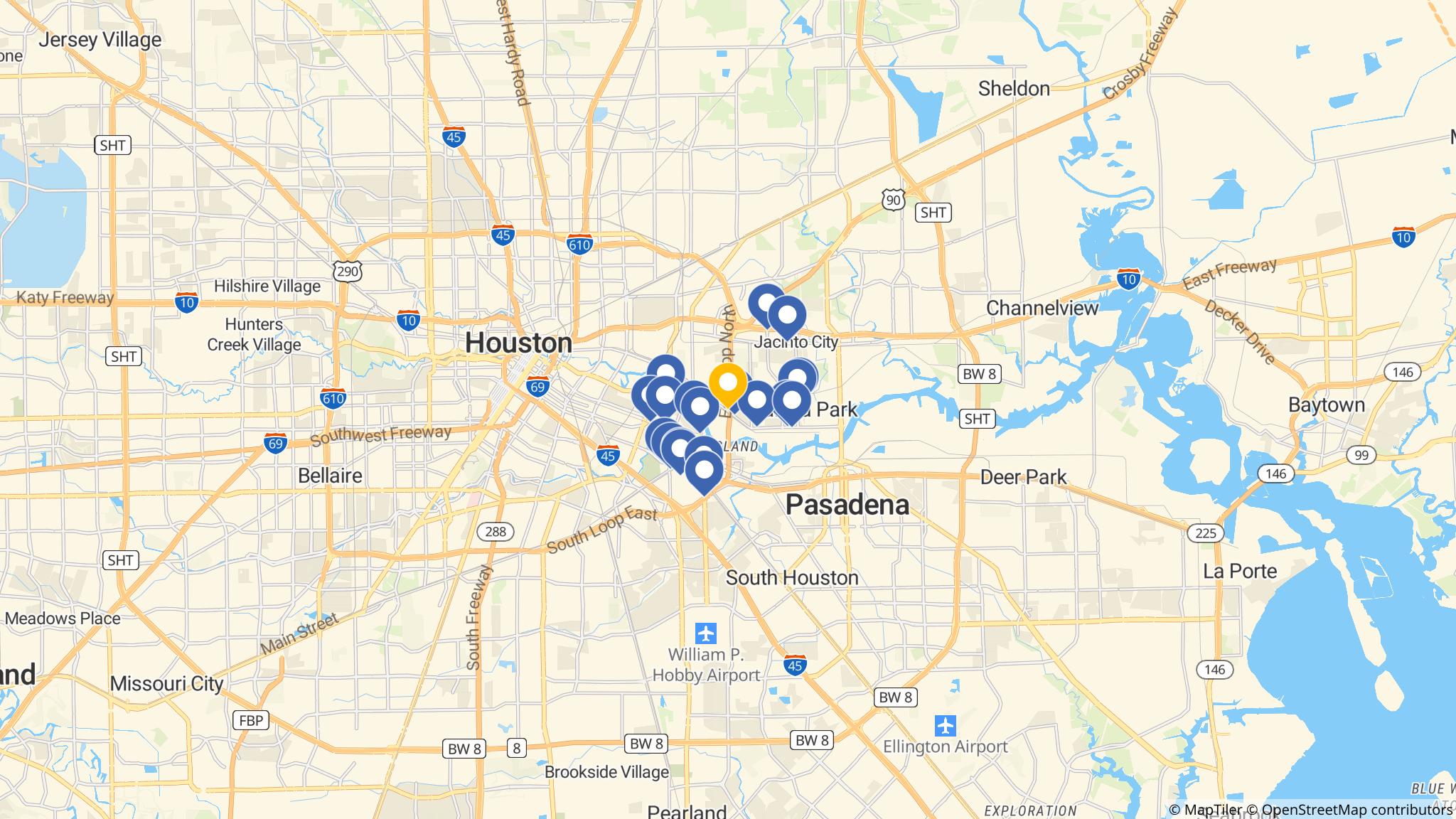 Street map of the ATM area