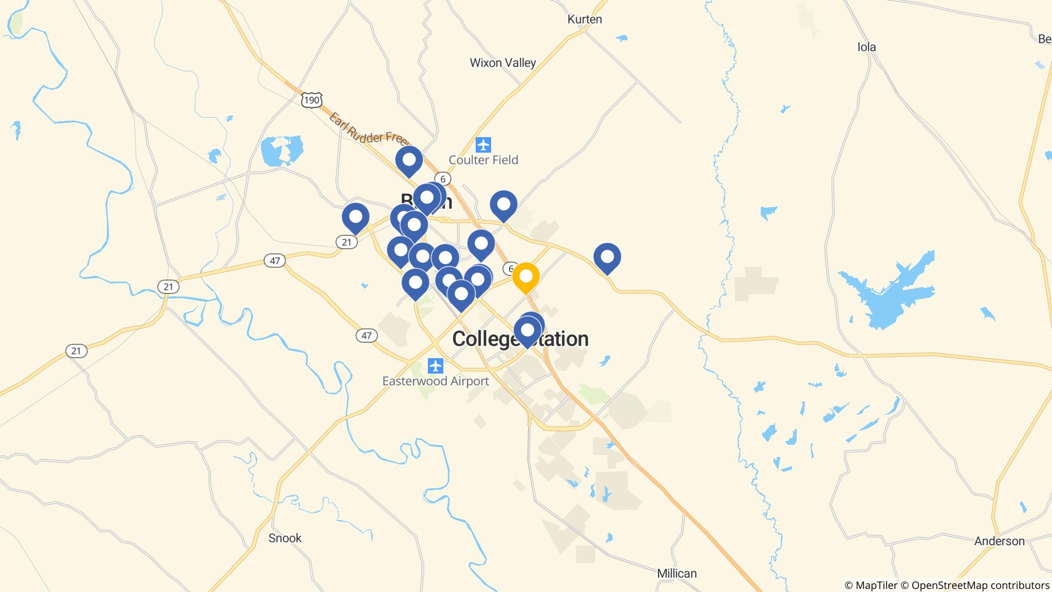 Street map of the ATM area