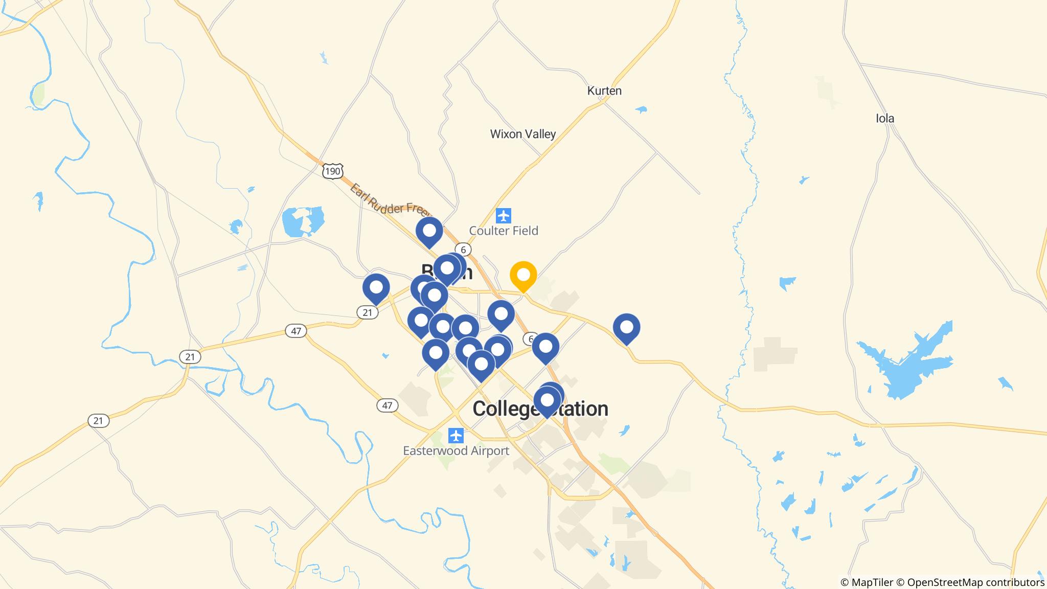 Street map of the ATM area
