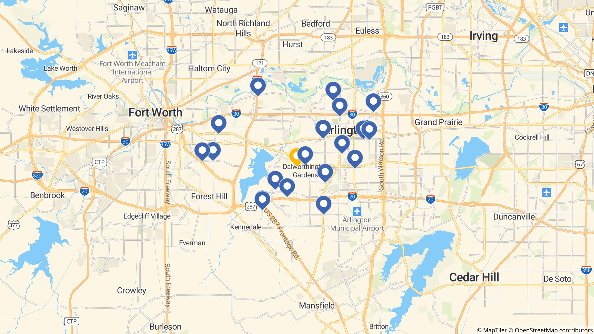 Street map of the ATM area