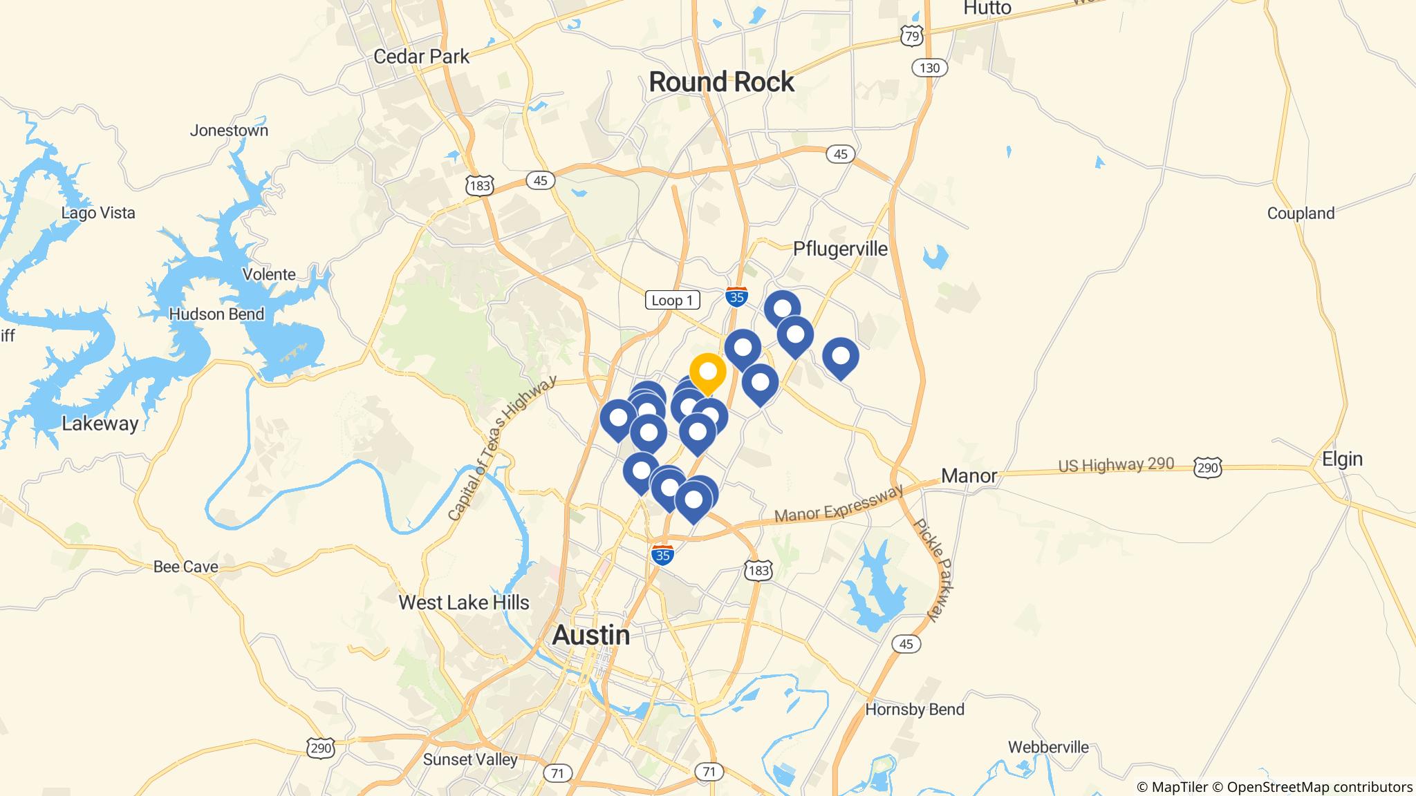 Street map of the ATM area