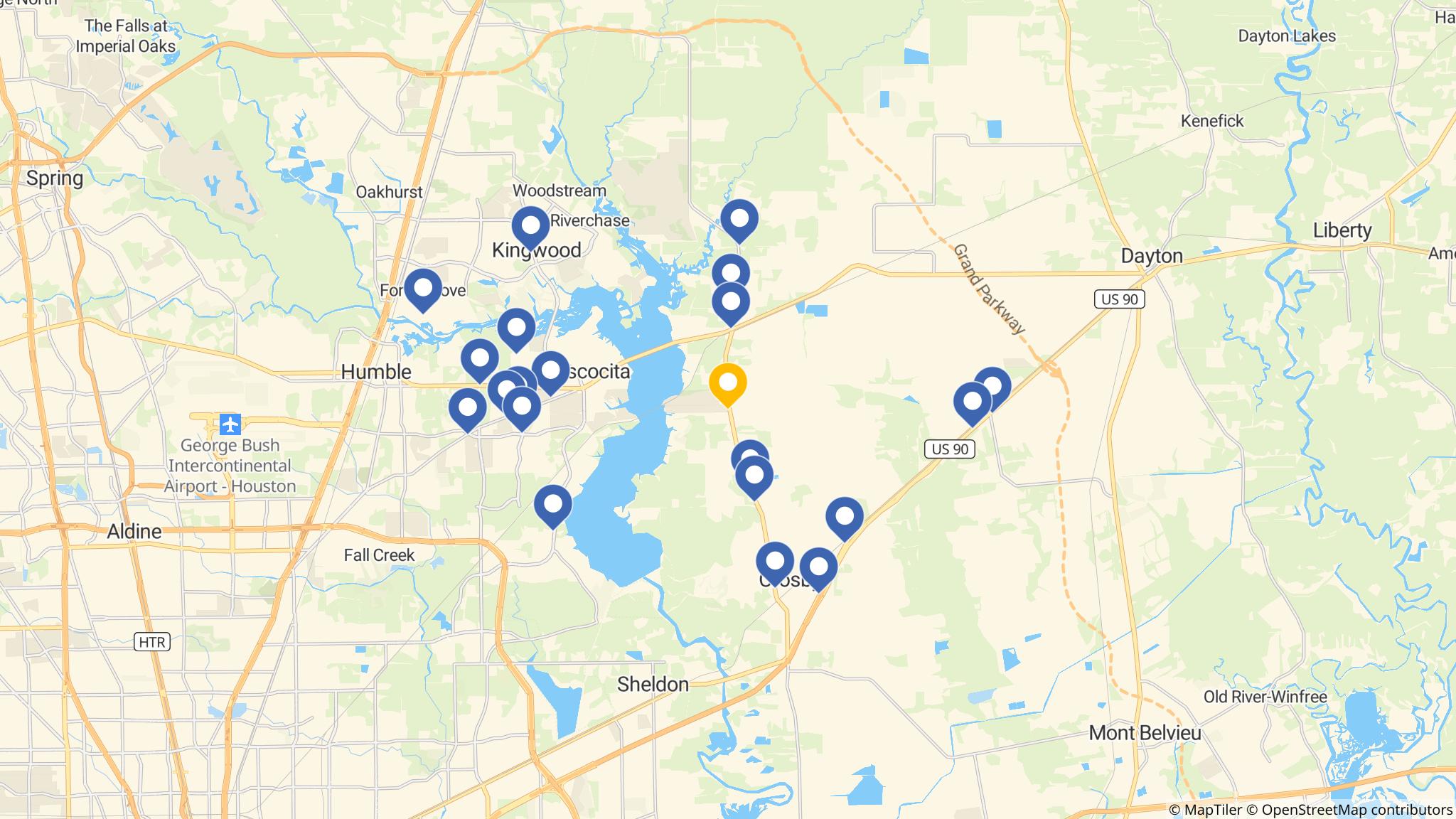 Street map of the ATM area