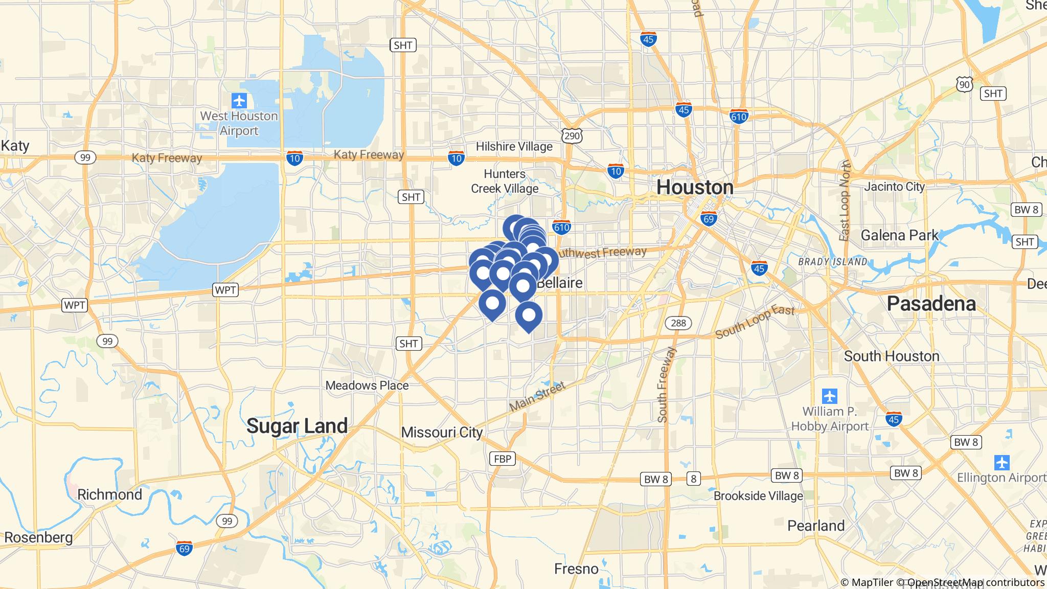 Street map of the ATM area