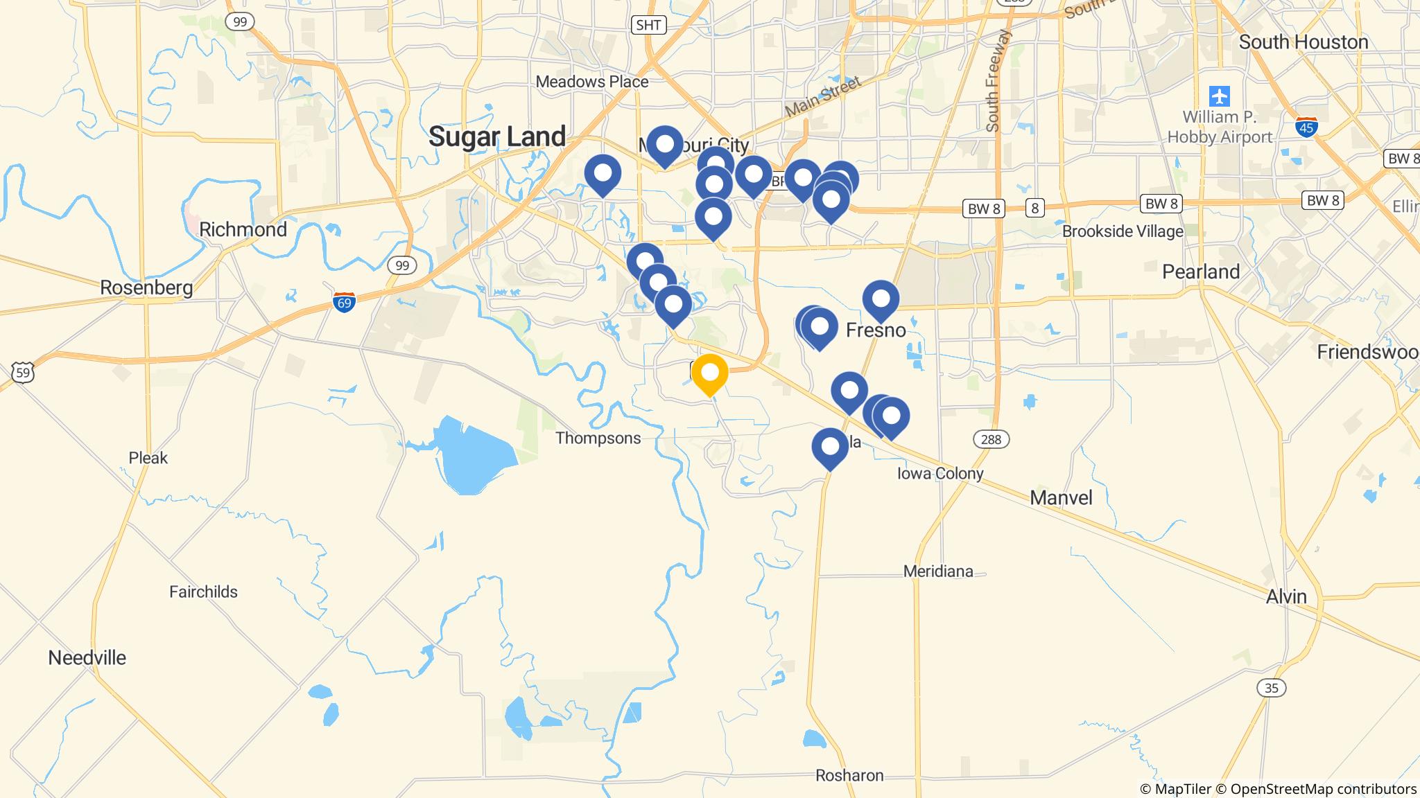 Street map of the ATM area