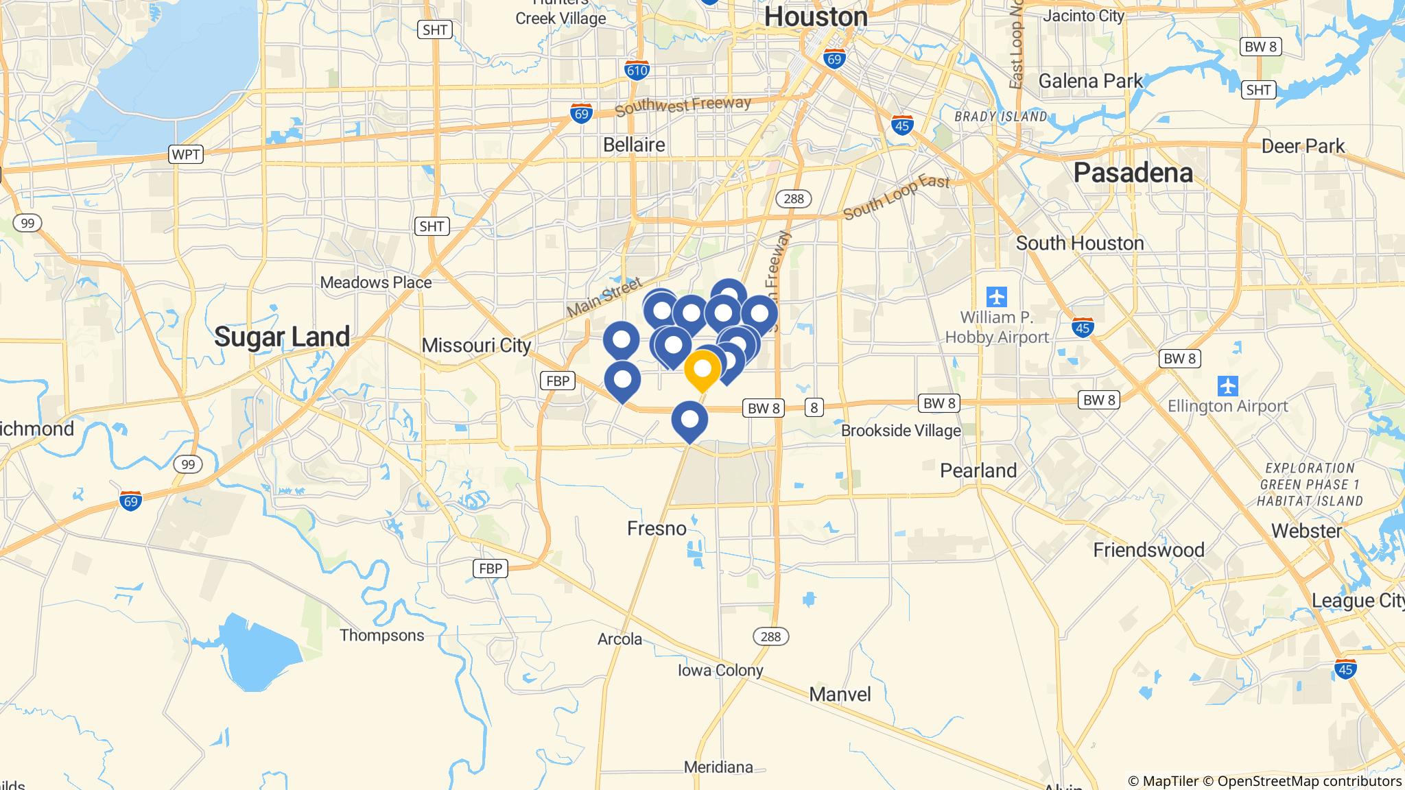 Street map of the ATM area