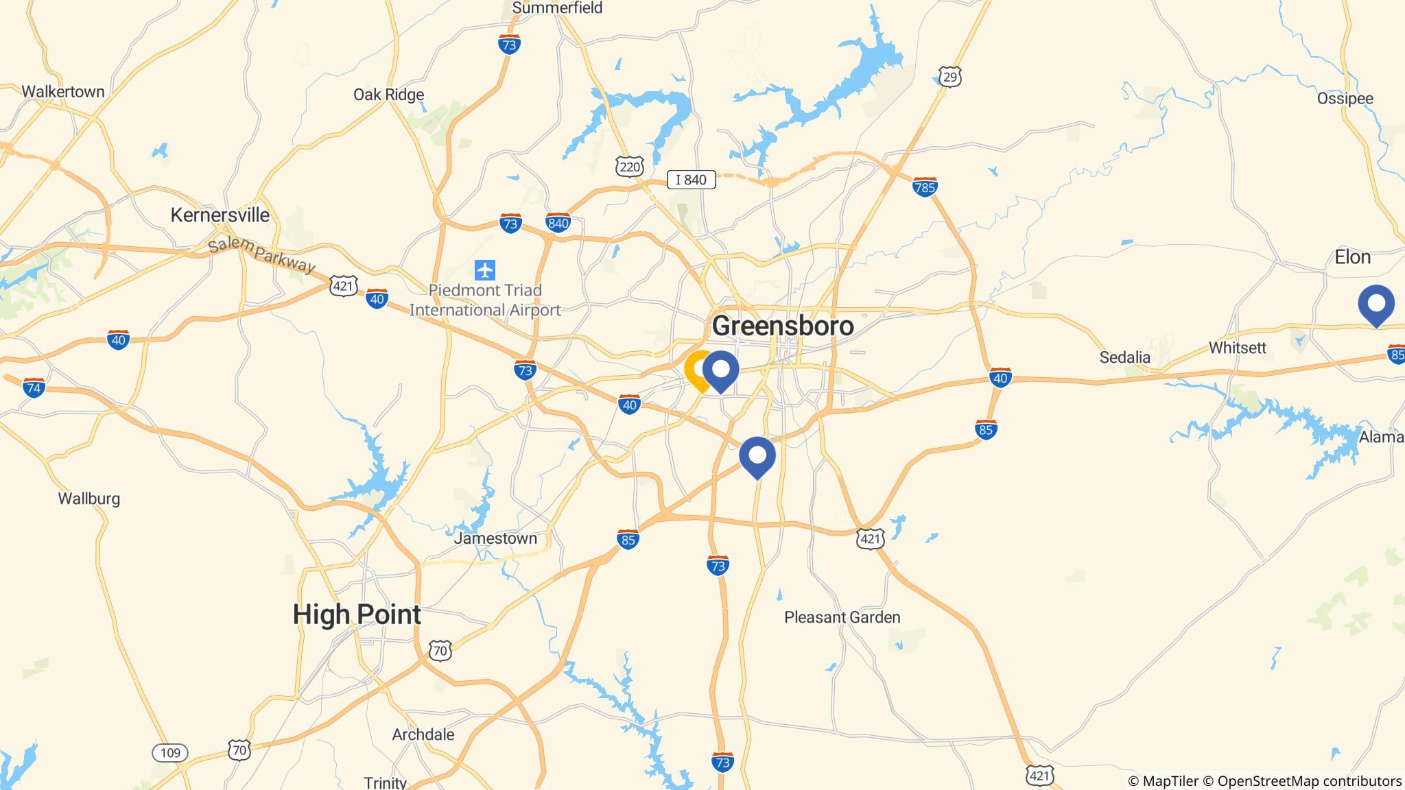 Street map of the ATM area