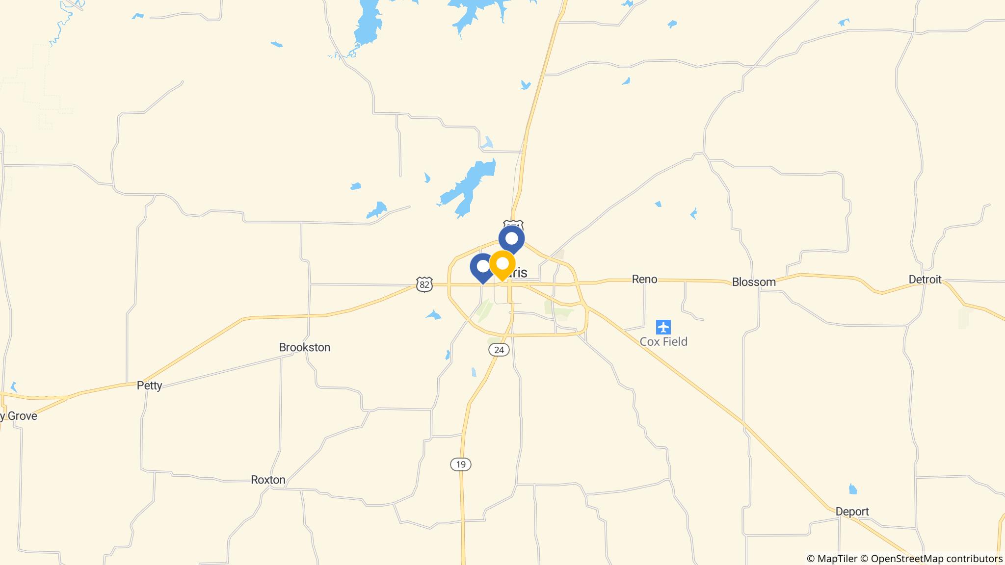 Street map of the ATM area
