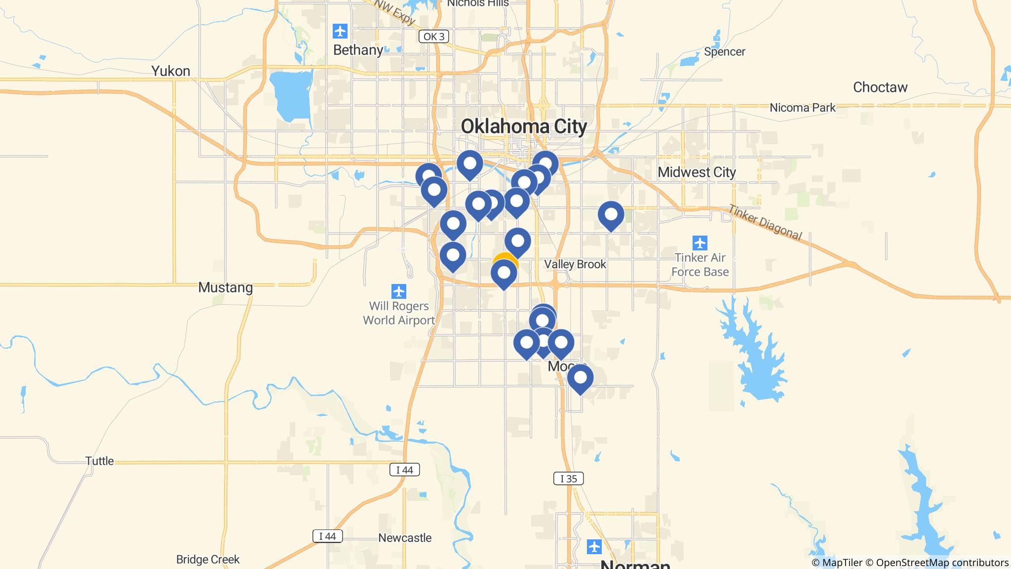 Street map of the ATM area