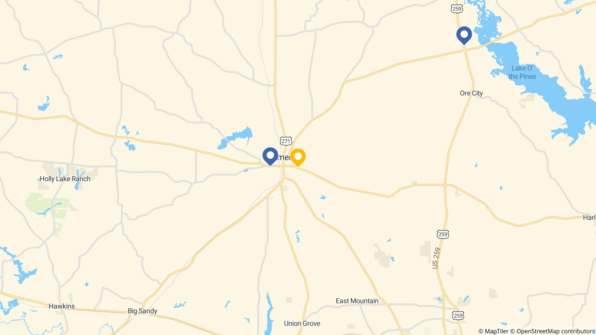 Street map of the ATM area