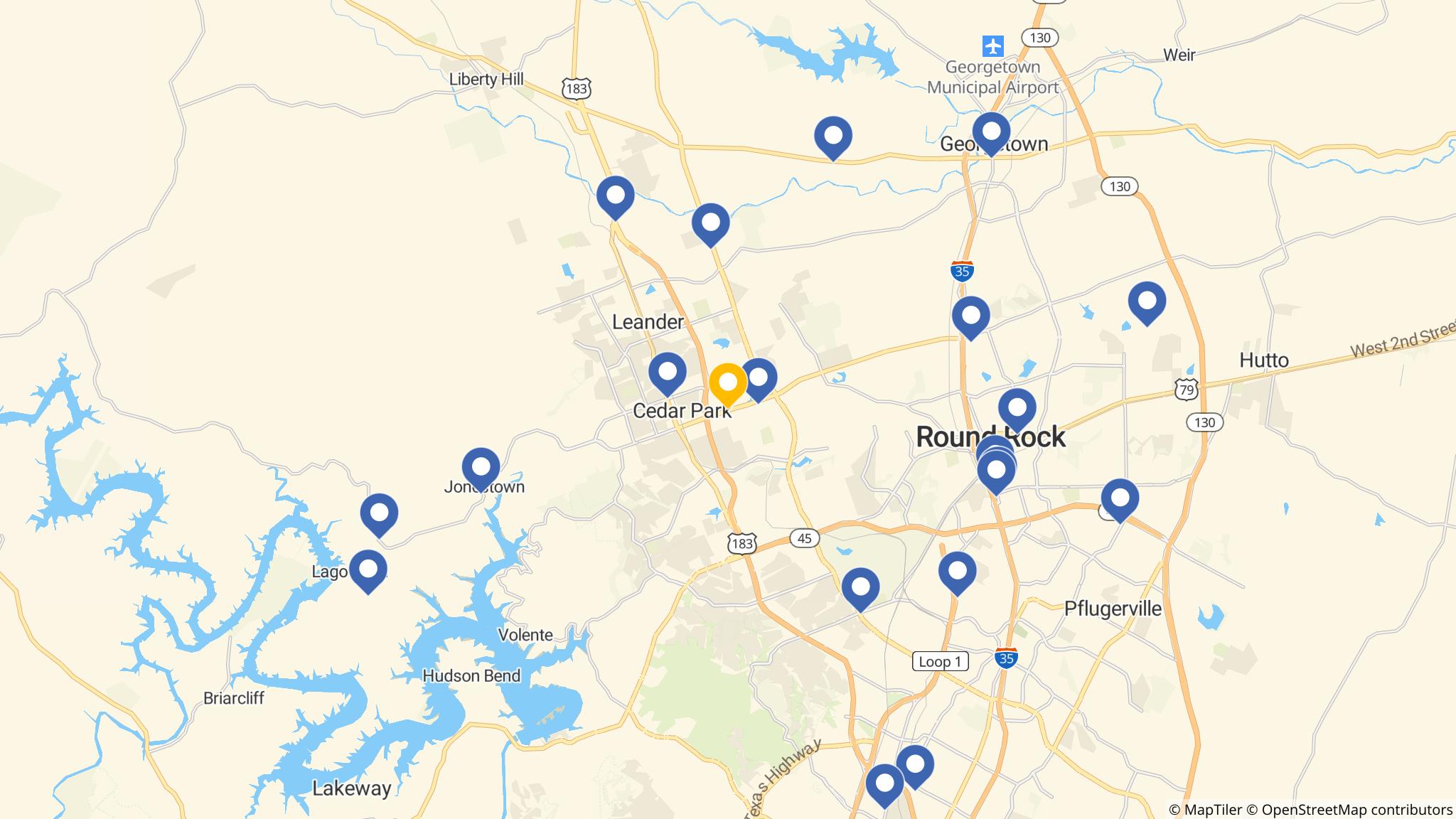 Street map of the ATM area