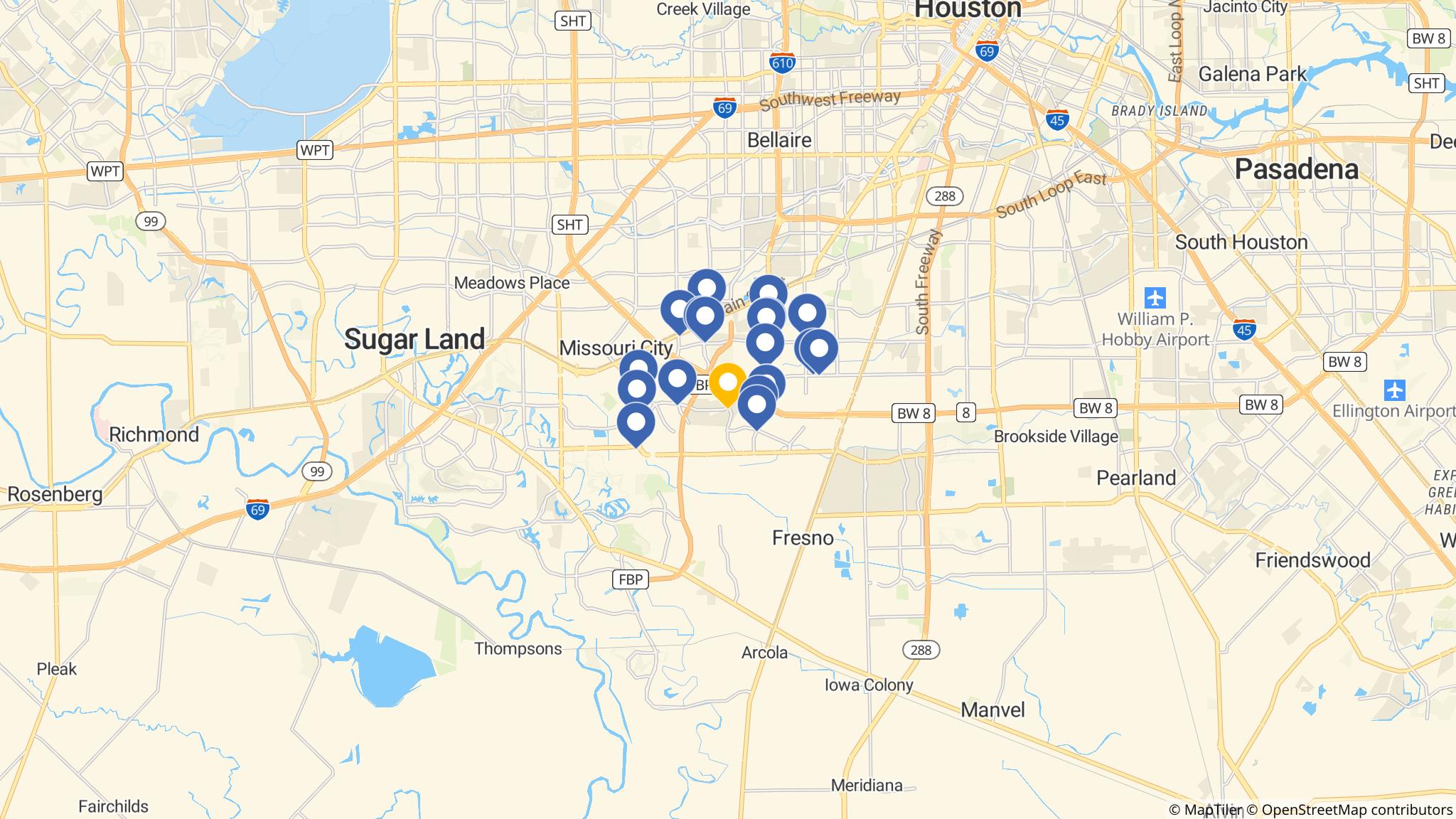 Street map of the ATM area