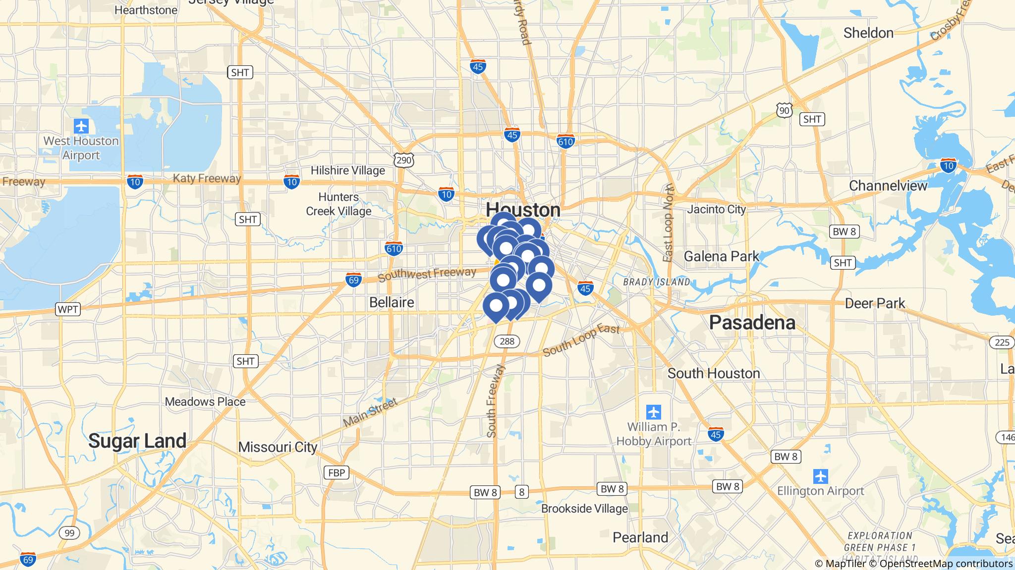 Street map of the ATM area