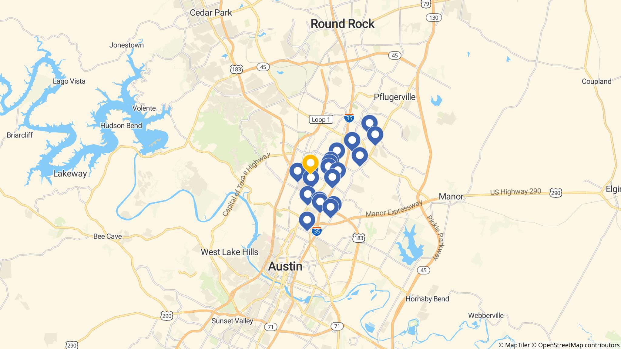 Street map of the ATM area