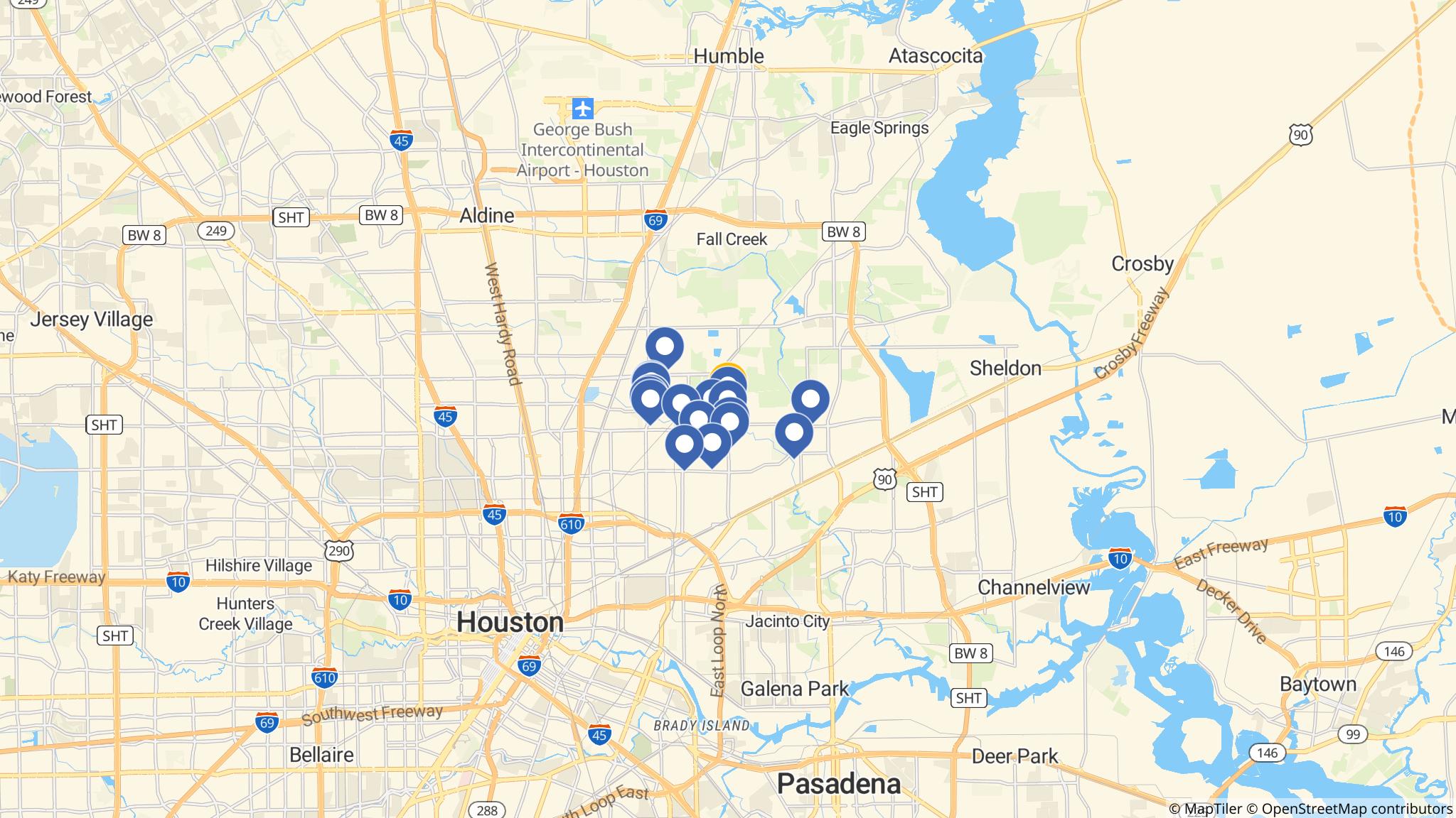 Street map of the ATM area
