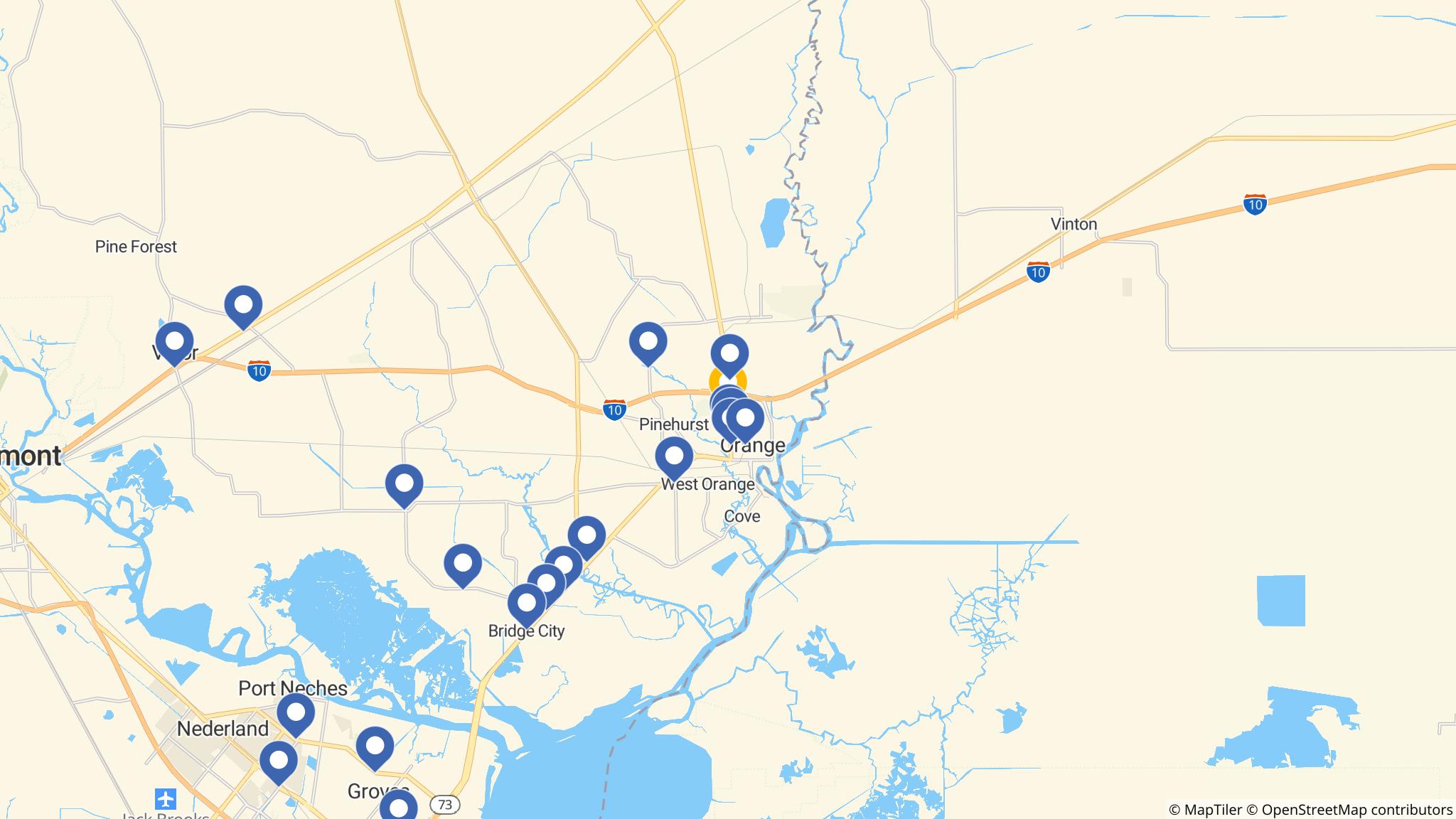 Street map of the ATM area