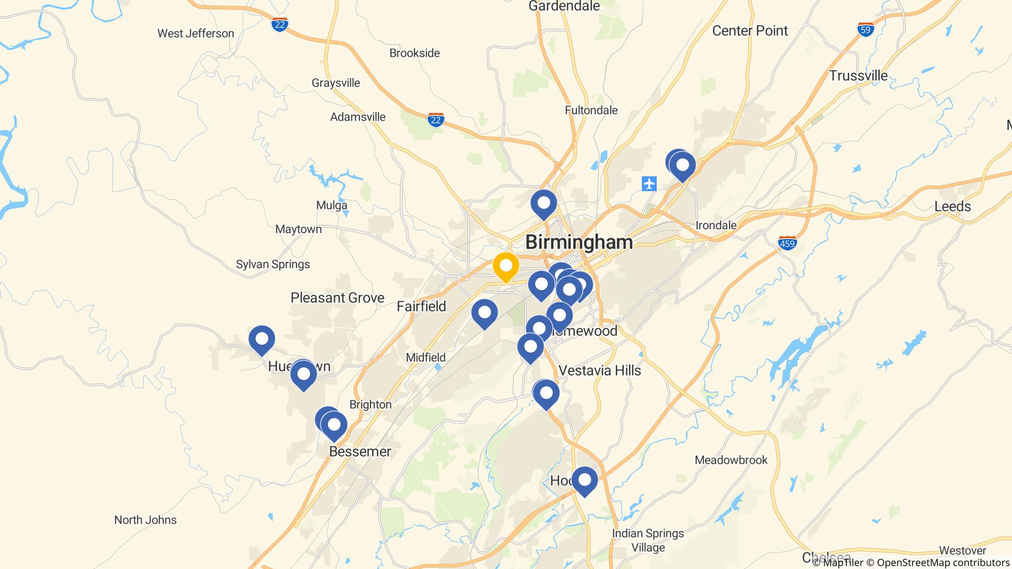 Street map of the ATM area