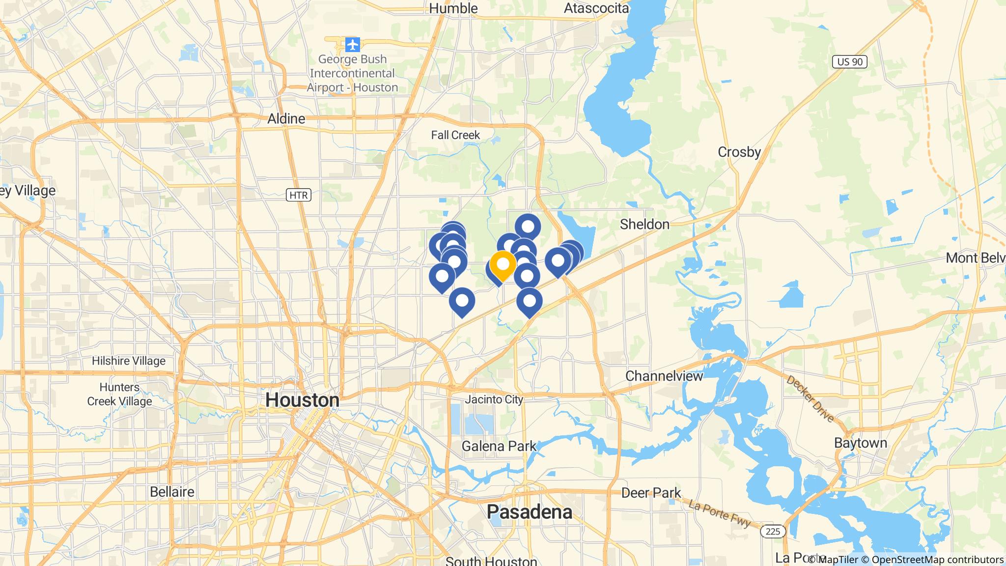 Street map of the ATM area
