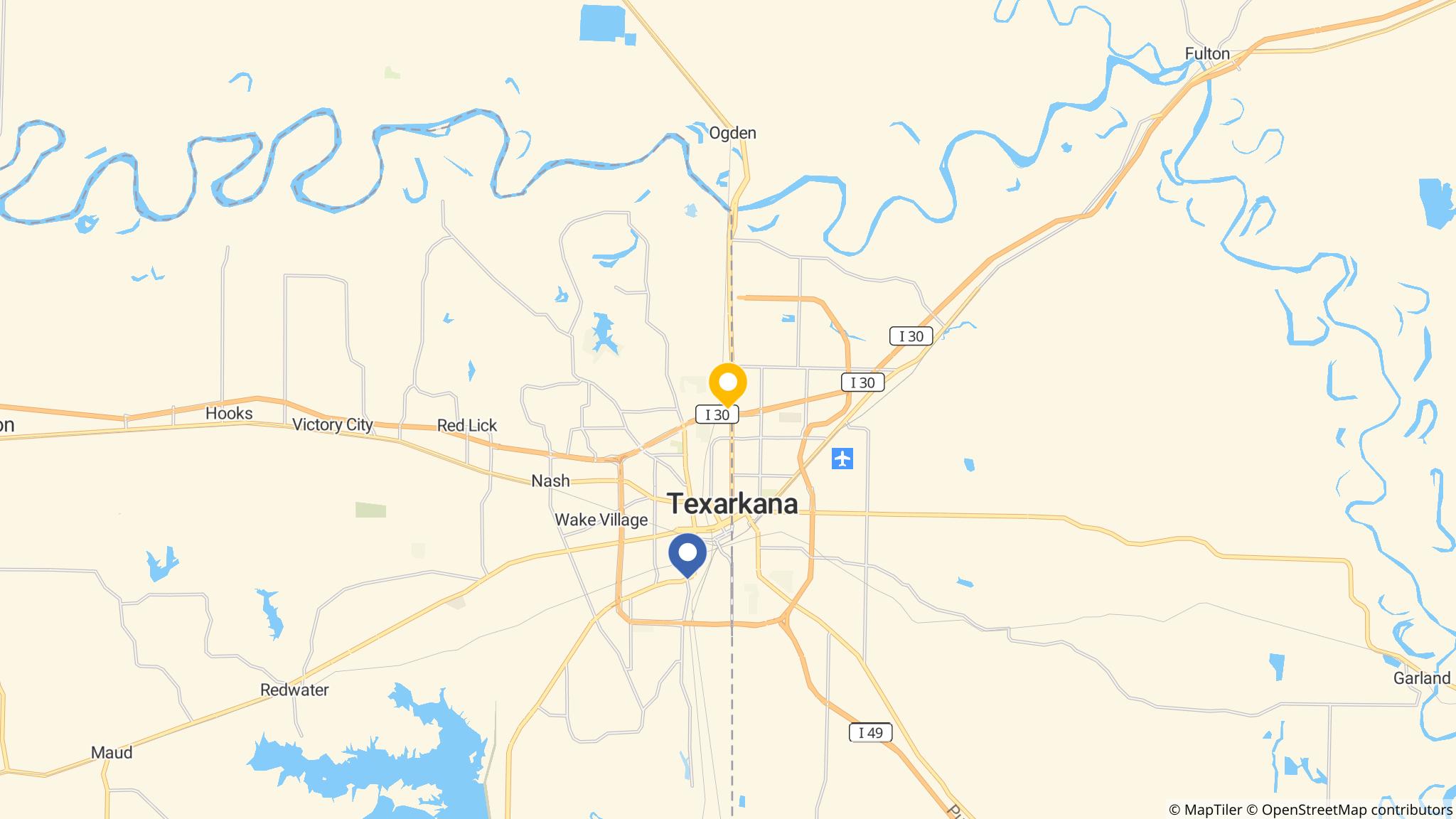 Street map of the ATM area